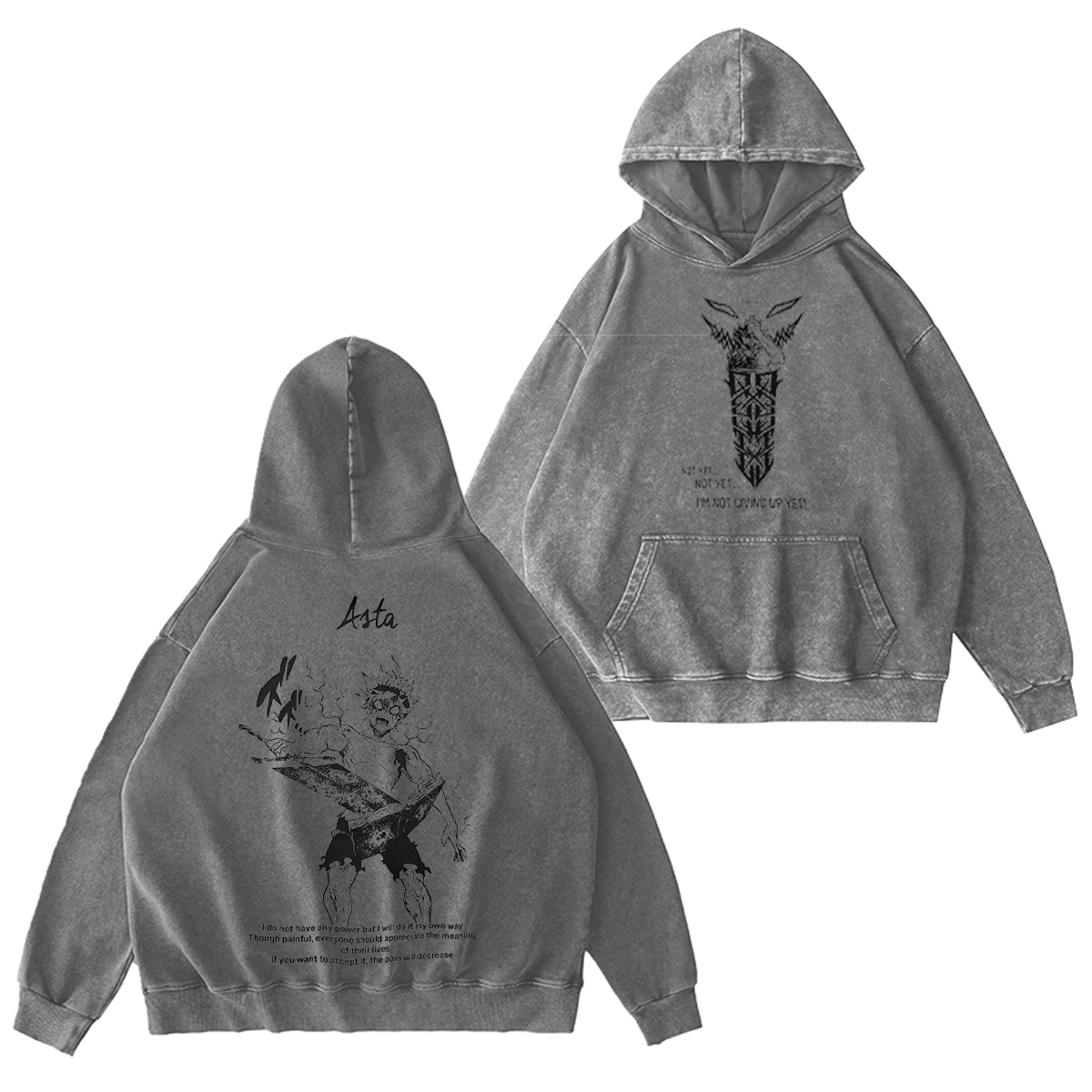 Asta Black Clover Washed T-shirt/Crewneck/Hoodie
