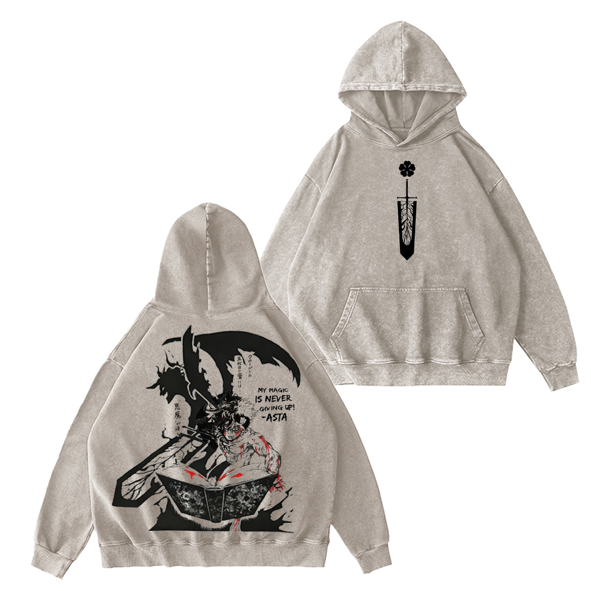 Black Clover Washed T-shirt/Crewneck/Hoodie