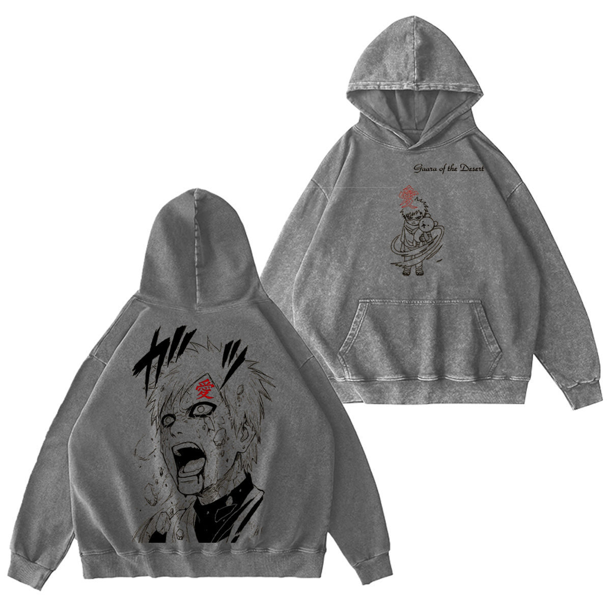 Gaara Naruto Washed T-shirt/Crewneck/Hoodie