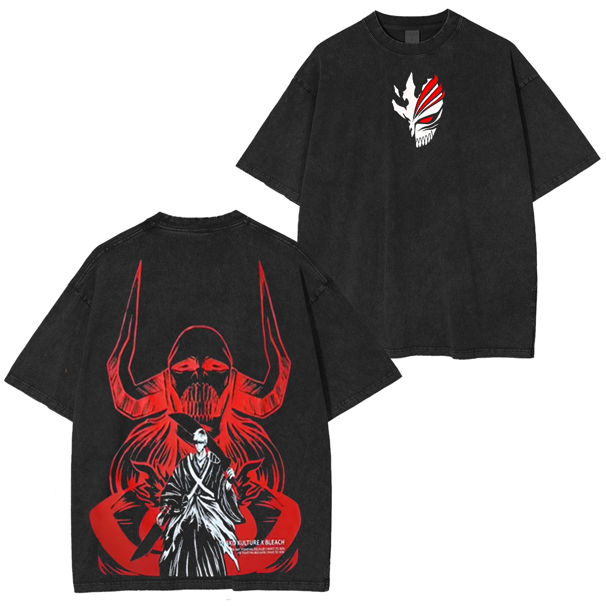 Ichigo Kurosaki Hollow Mark Bleach Washed T-shirt/Crewneck/Hoodie