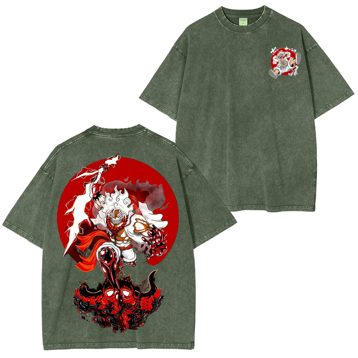 Luffy Gear 5 One Piece Washed T-shirt/Crewneck/Hoodie