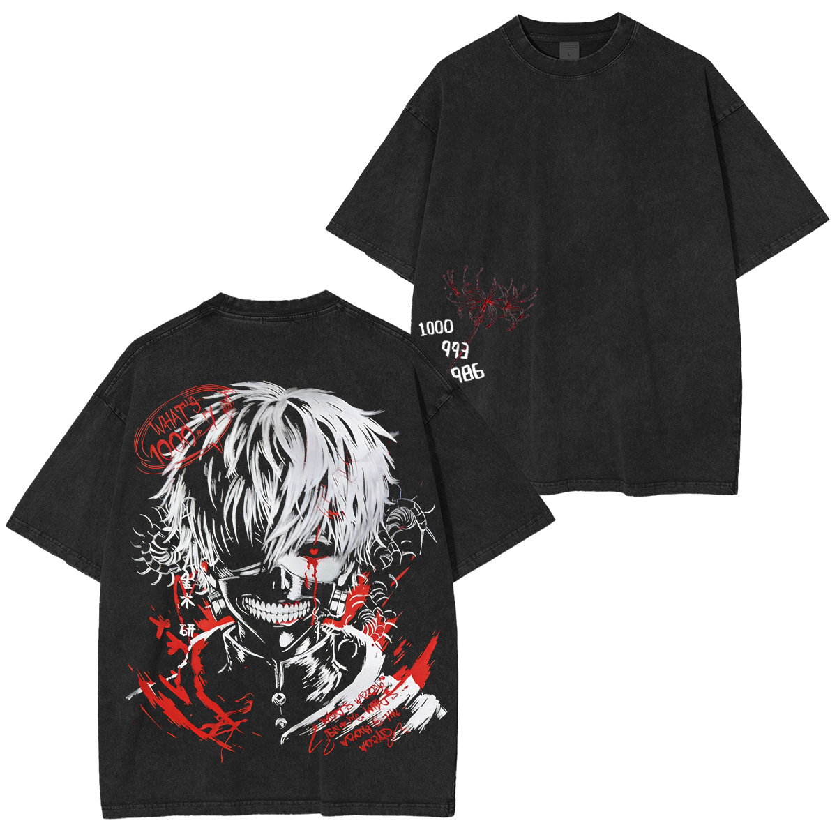 Ken Kaneki Tokyo Ghoul Washed T-shirt/Crewneck/Hoodie