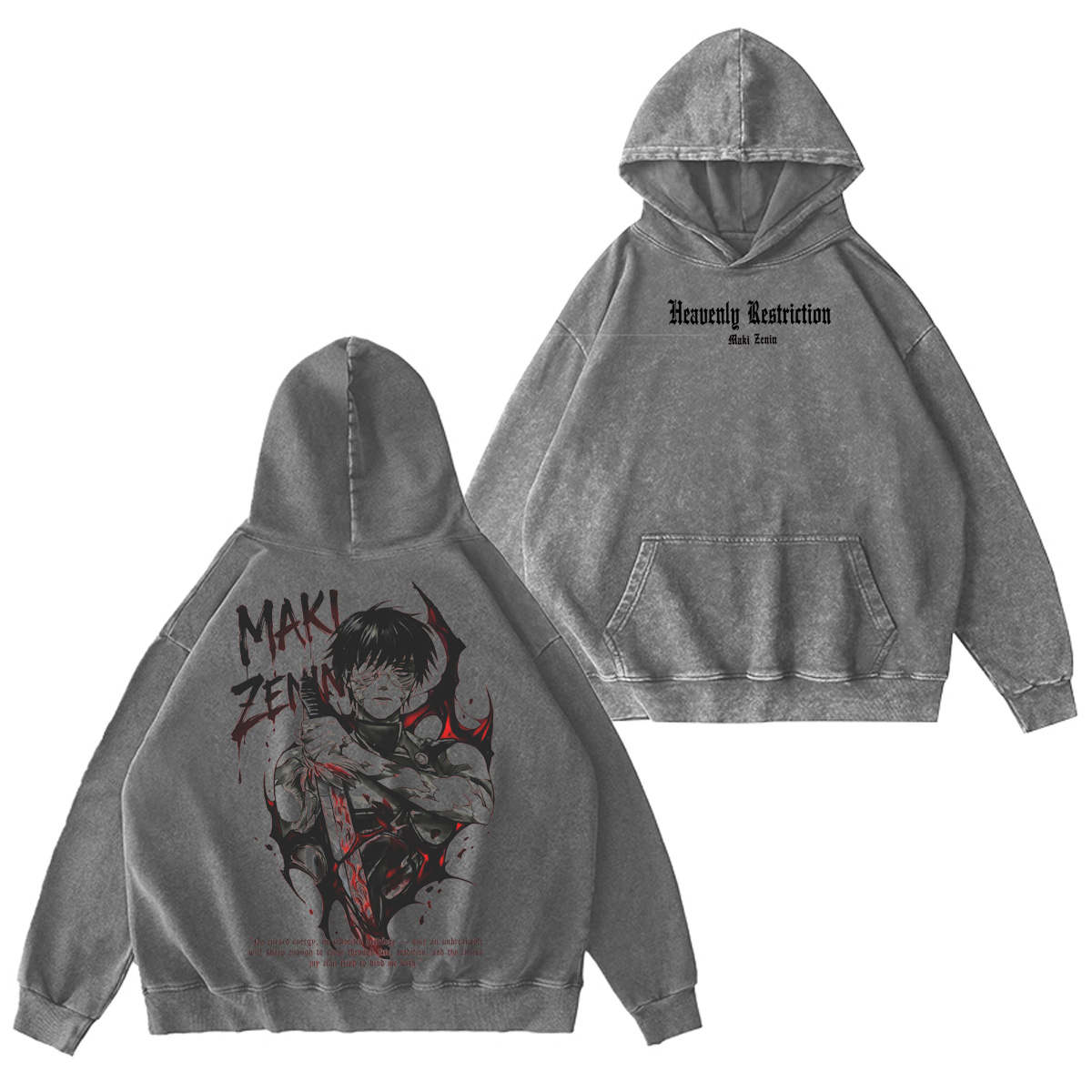 Maki Zenin Jujutsu Kaisen Washed T-shirt/Crewneck/Hoodie