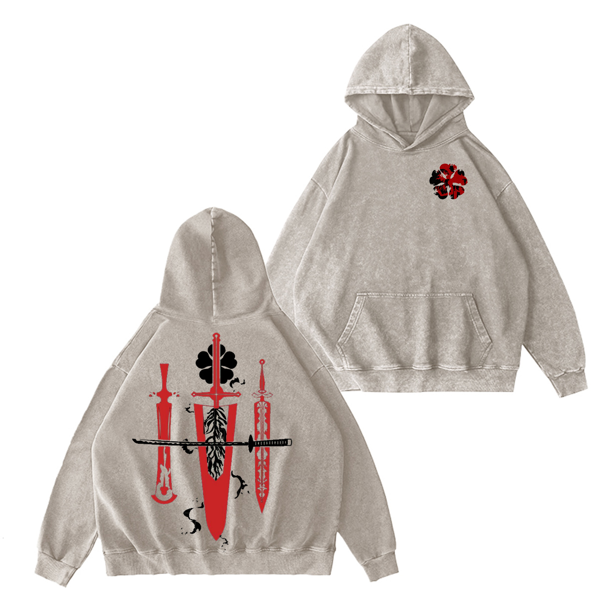 Black Clover Magic World Vintage washed T-shirt/Crewneck/Hoodie