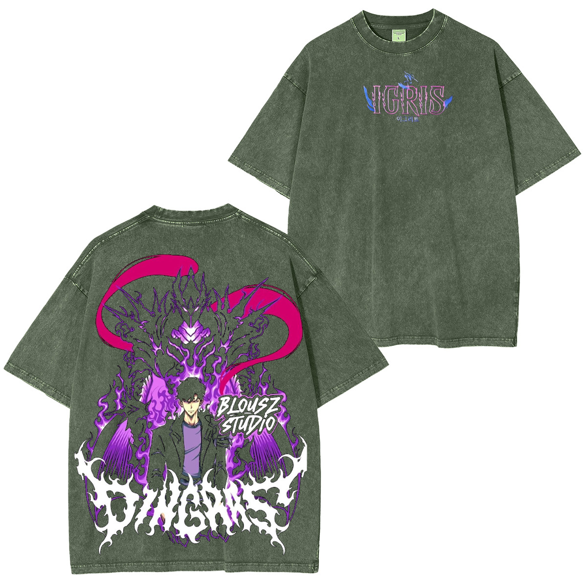 Solo Leveling Washed T-shirt/Crewneck/Hoodie