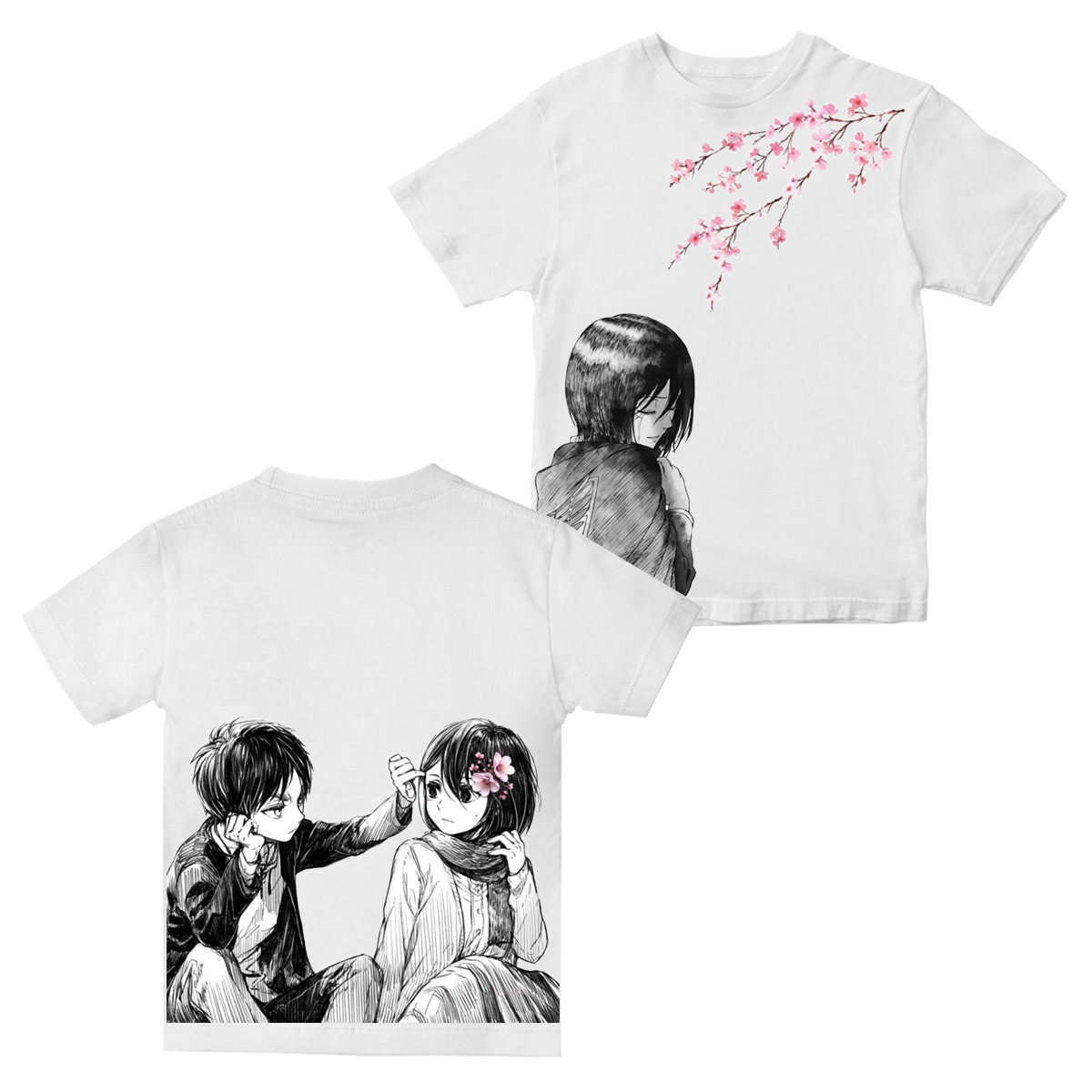 Attack on Titan Vintage Washed T-shirts / Cotton T-shirts