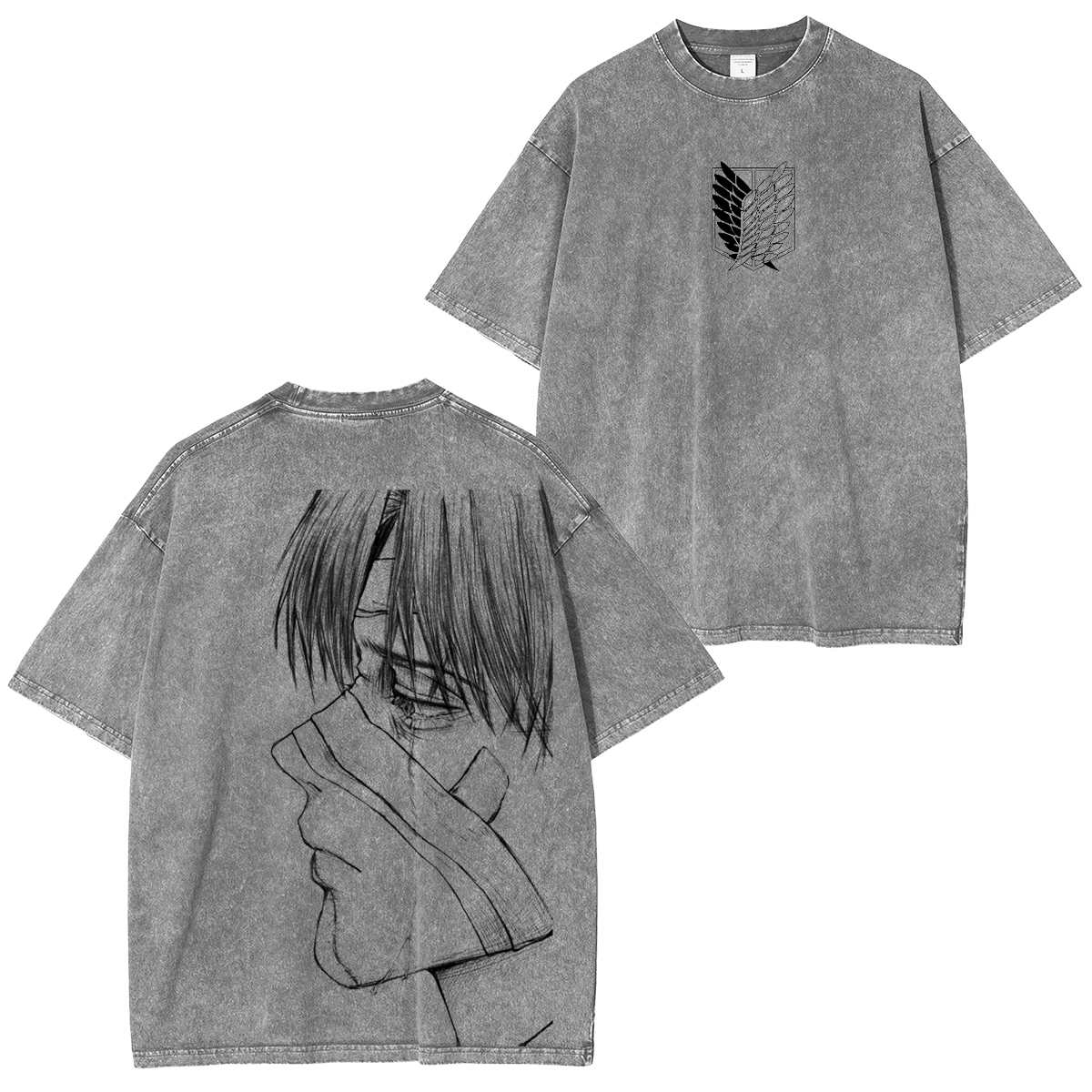 Attack on Titan Vintage Washed T-shirts / Cotton T-shirts