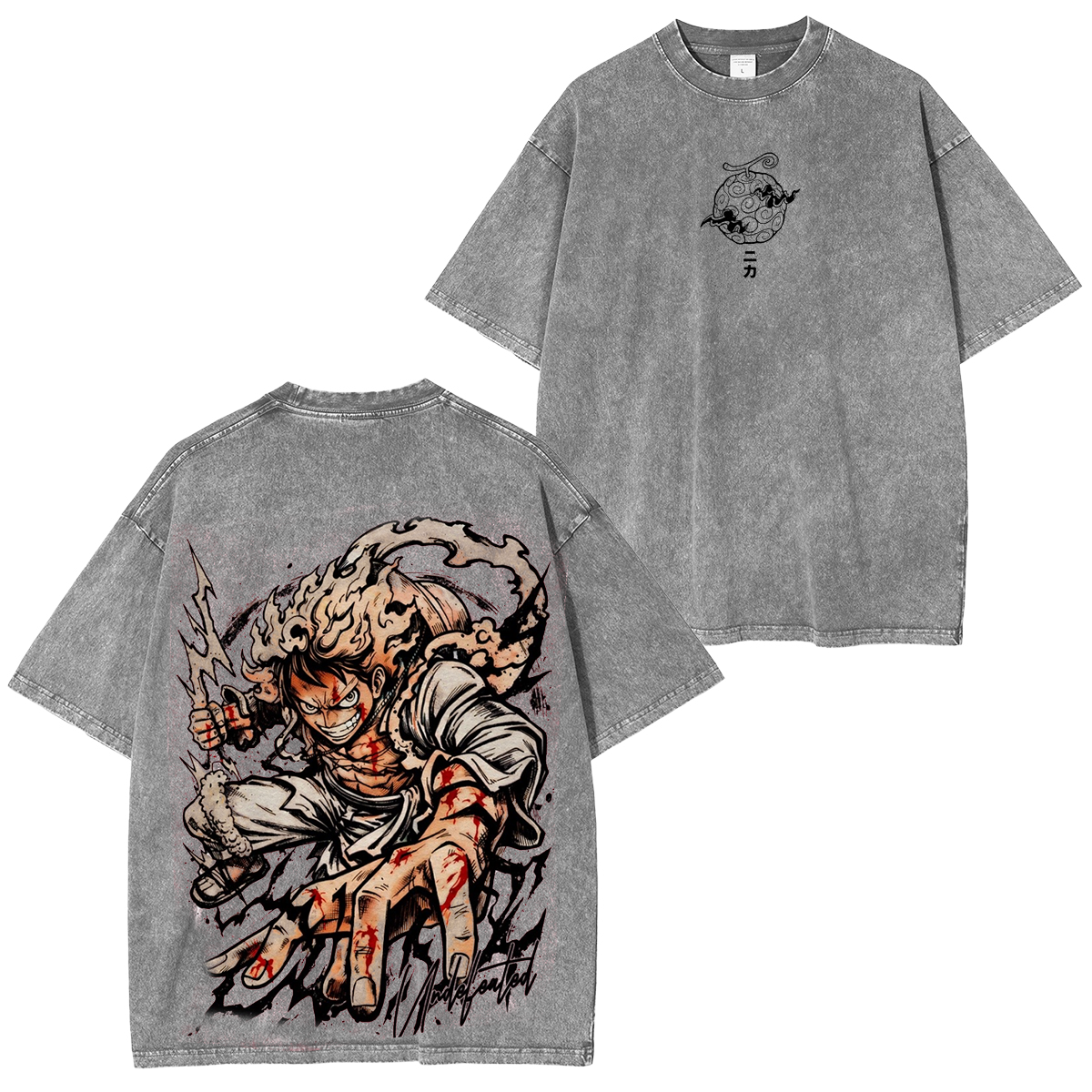 Monkey D. Luffy One Piece Anime Washed T-shirt