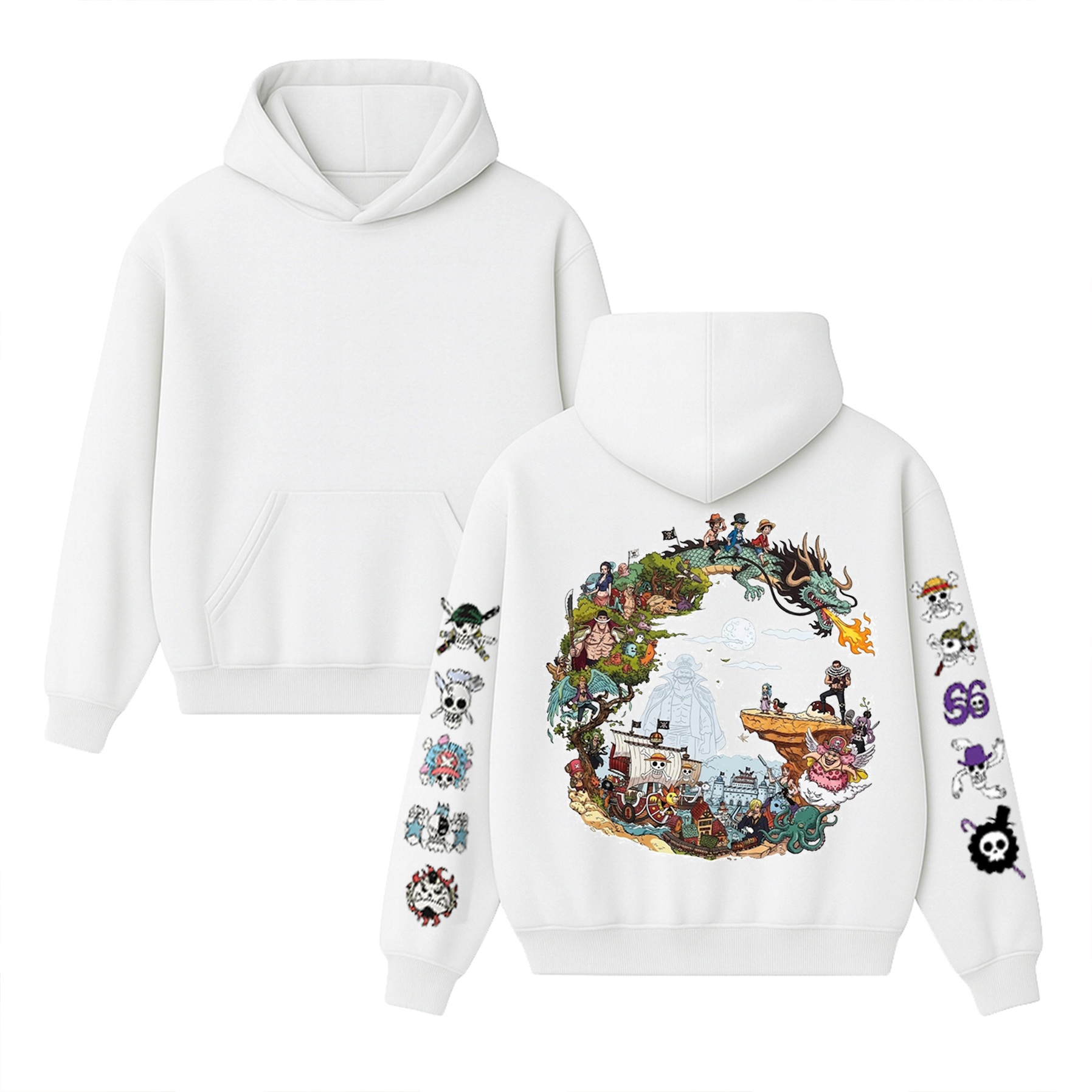 One Piece  Oversized Unisex Washed T-Shirt
