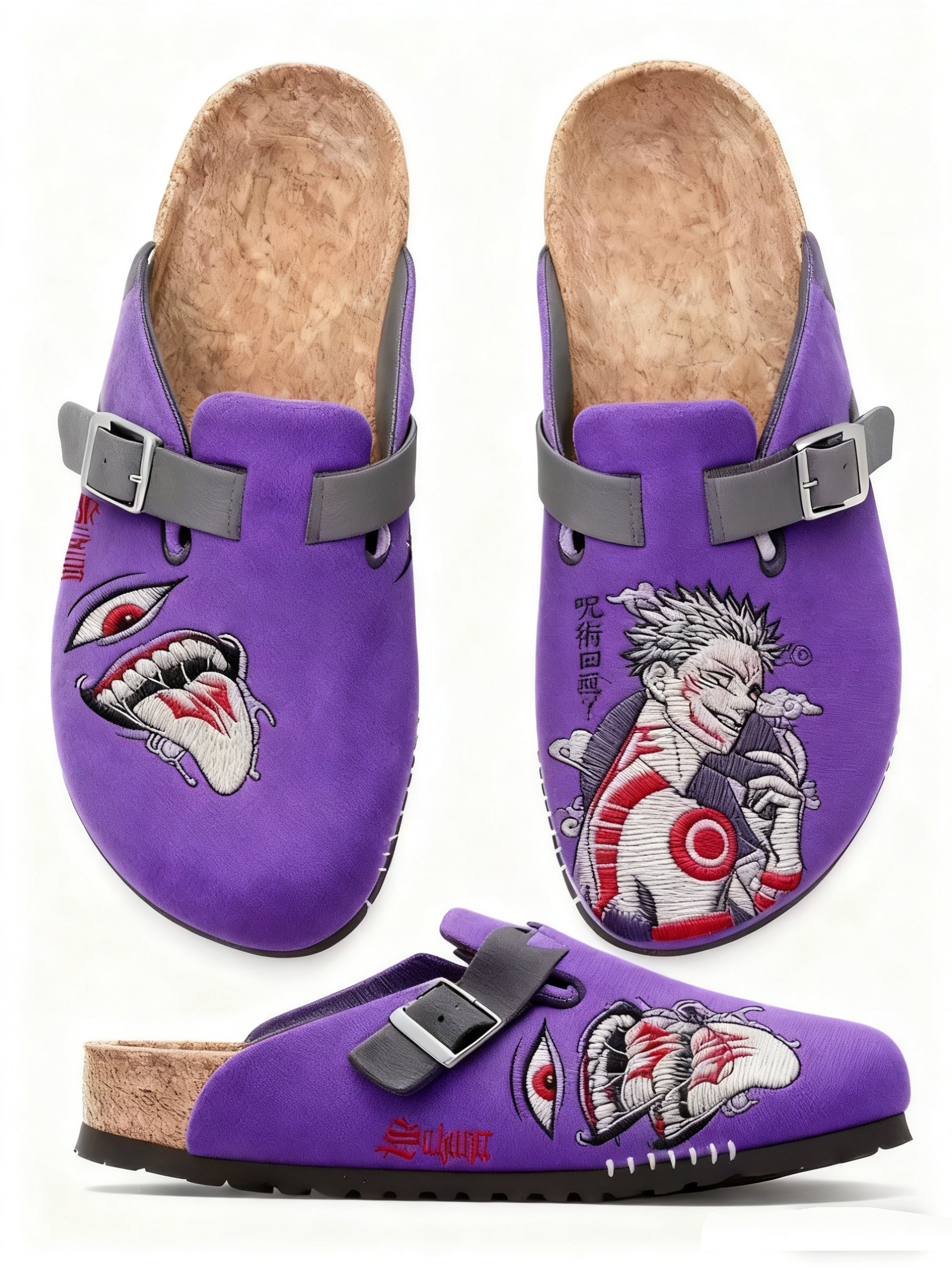 Jujutsu Kaisen: Sukuna Unisex Boston Soft Footbed Suede Leather