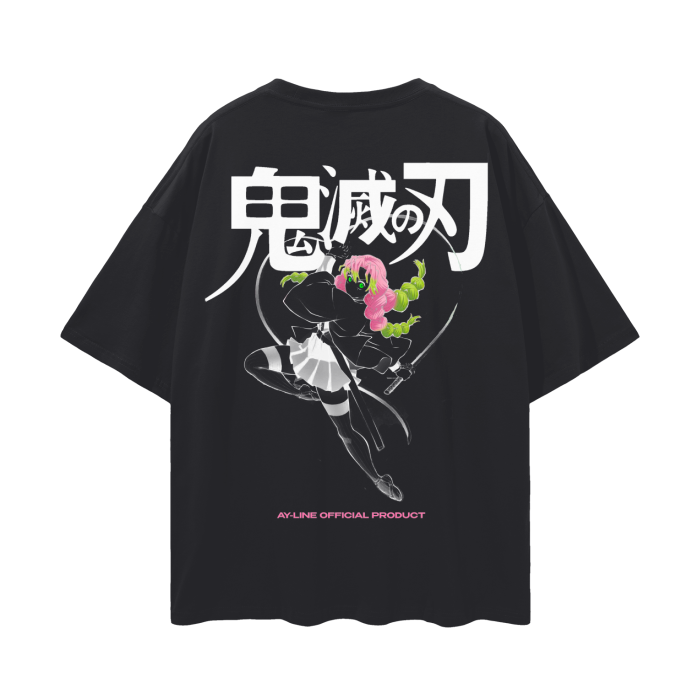 Heart’s Blossom Streetwear Shirt Black