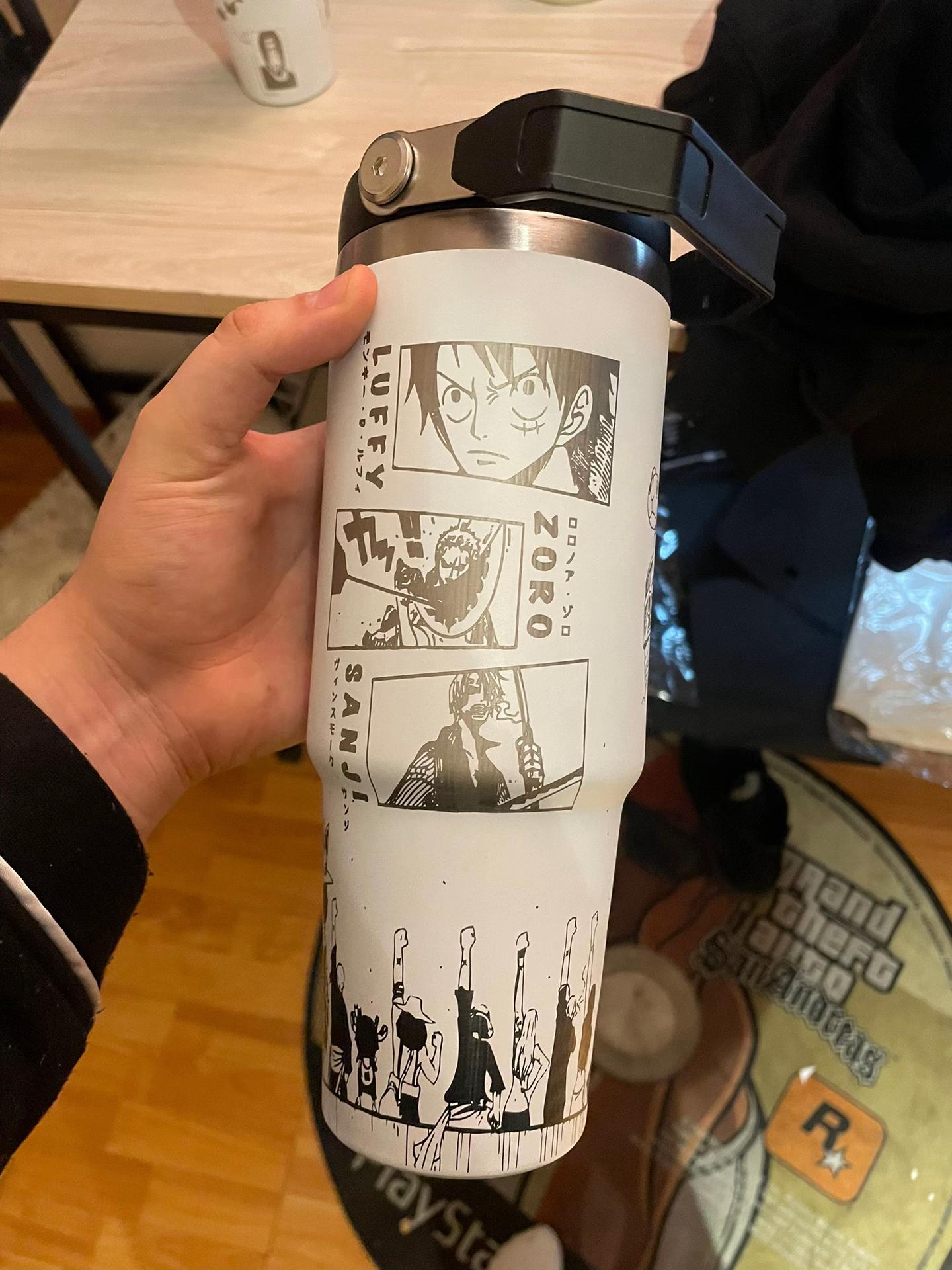 One Piece Themed engraved Stanley Tumbler Cup