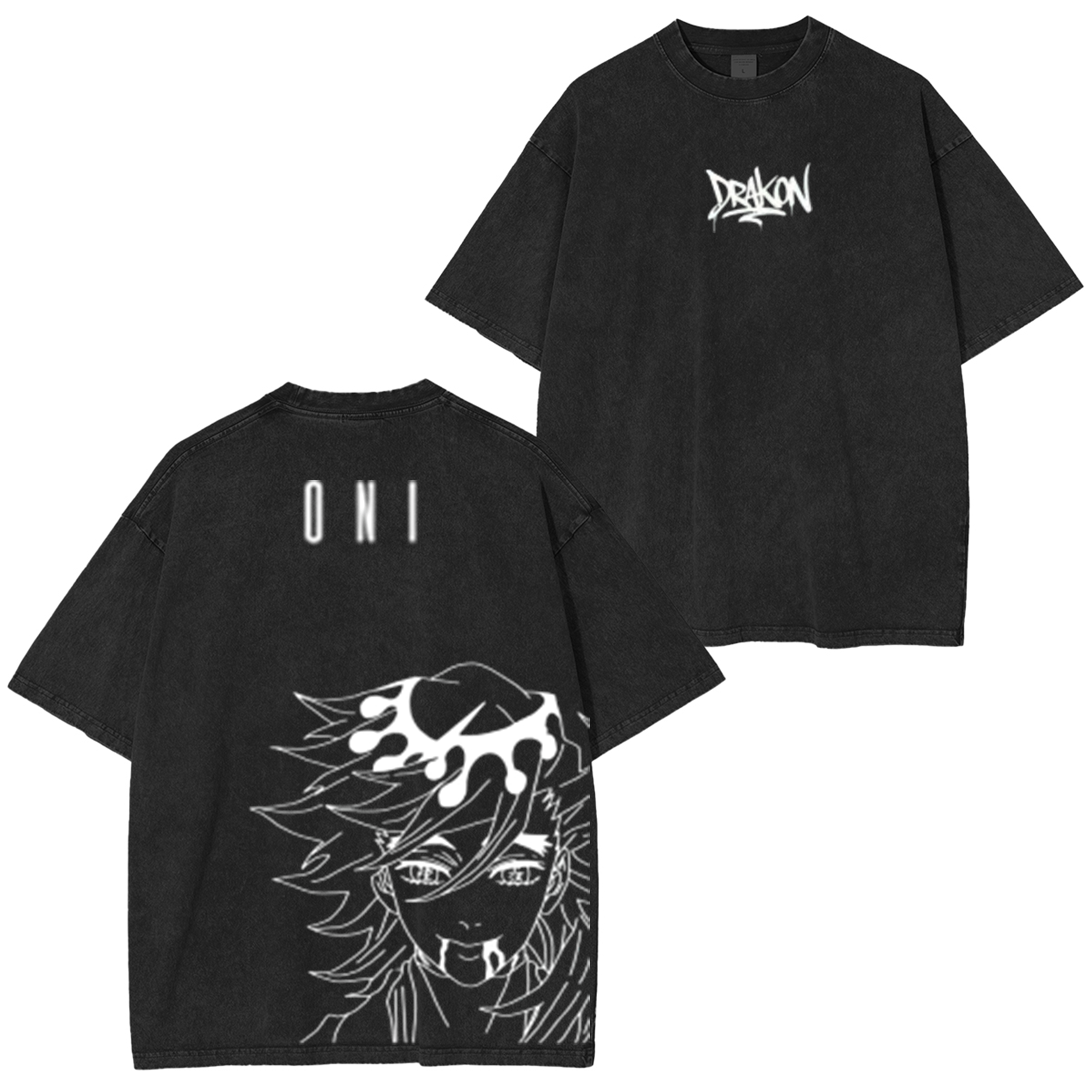 Demon Slayer Doma Anime Unisex Washed T-Shirt