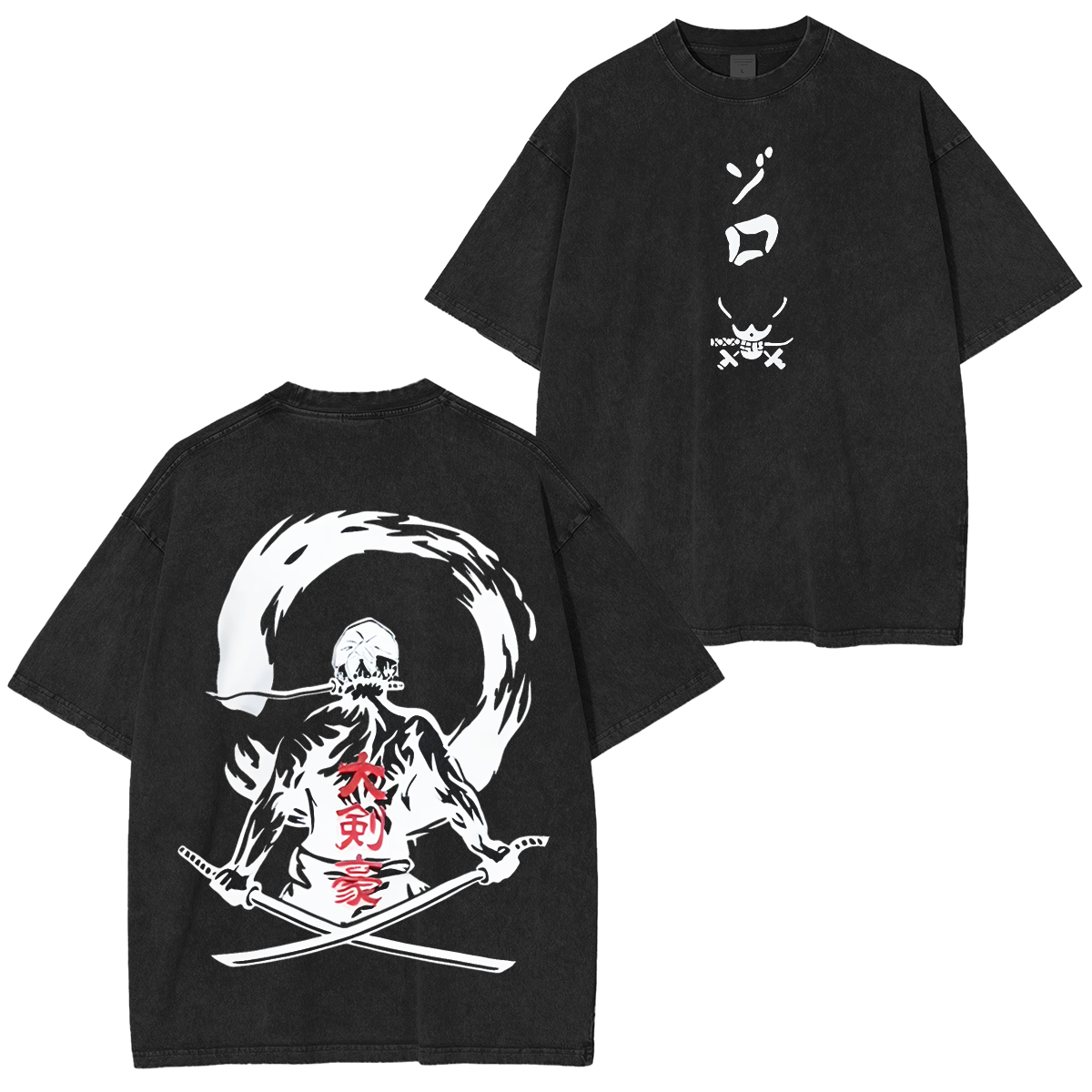 One Piece Roronoa Zoro Anime Unisex Washed T-Shirt