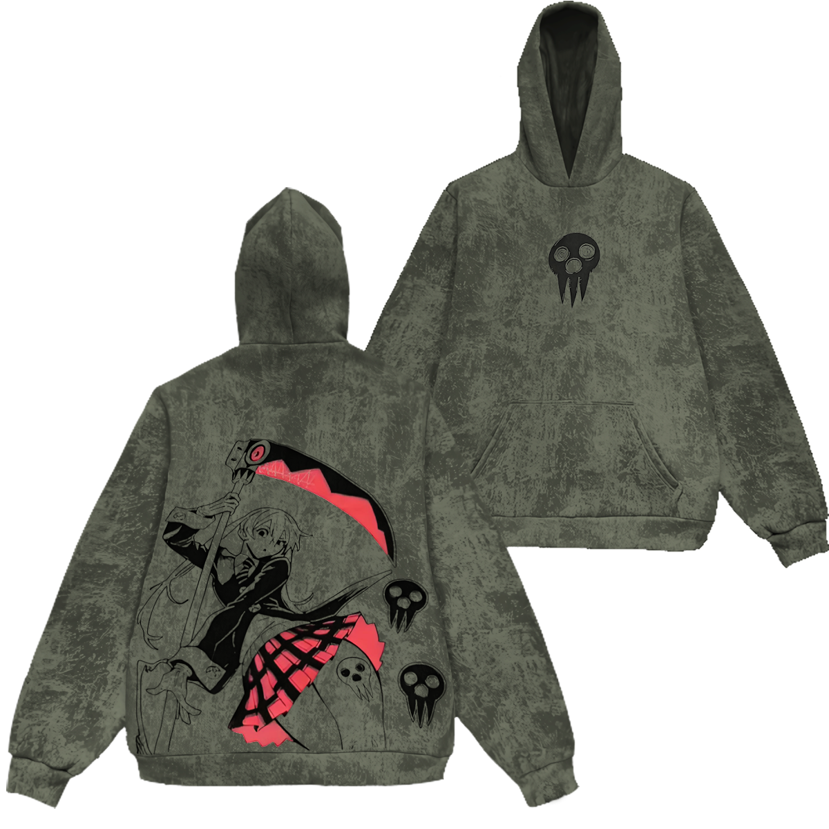 Soul Eater Maka Albarn Vintage Washed Hooded Sweatshirt