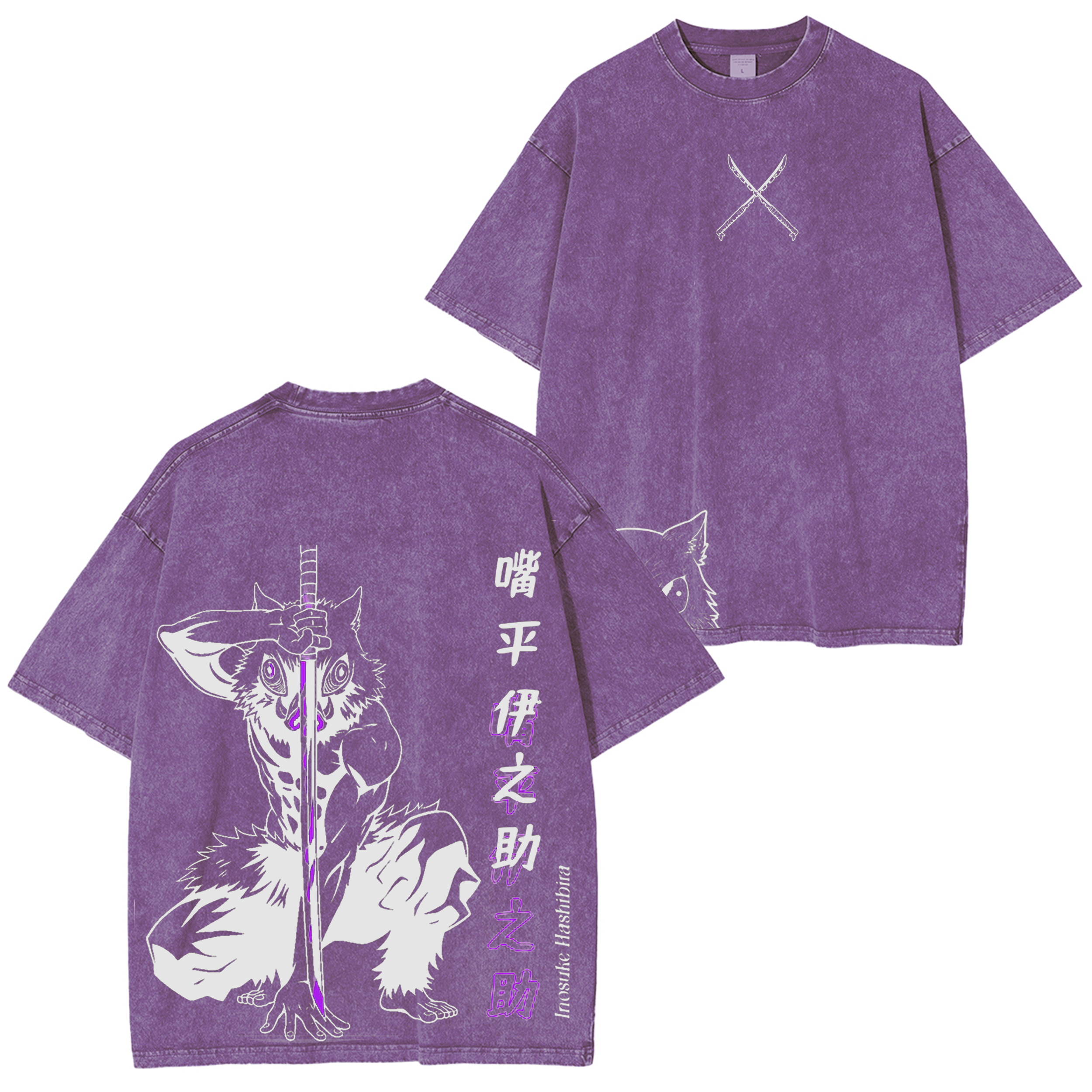 Limited Edition Inosuke Demon Slayer Vintage Oversize Tee
