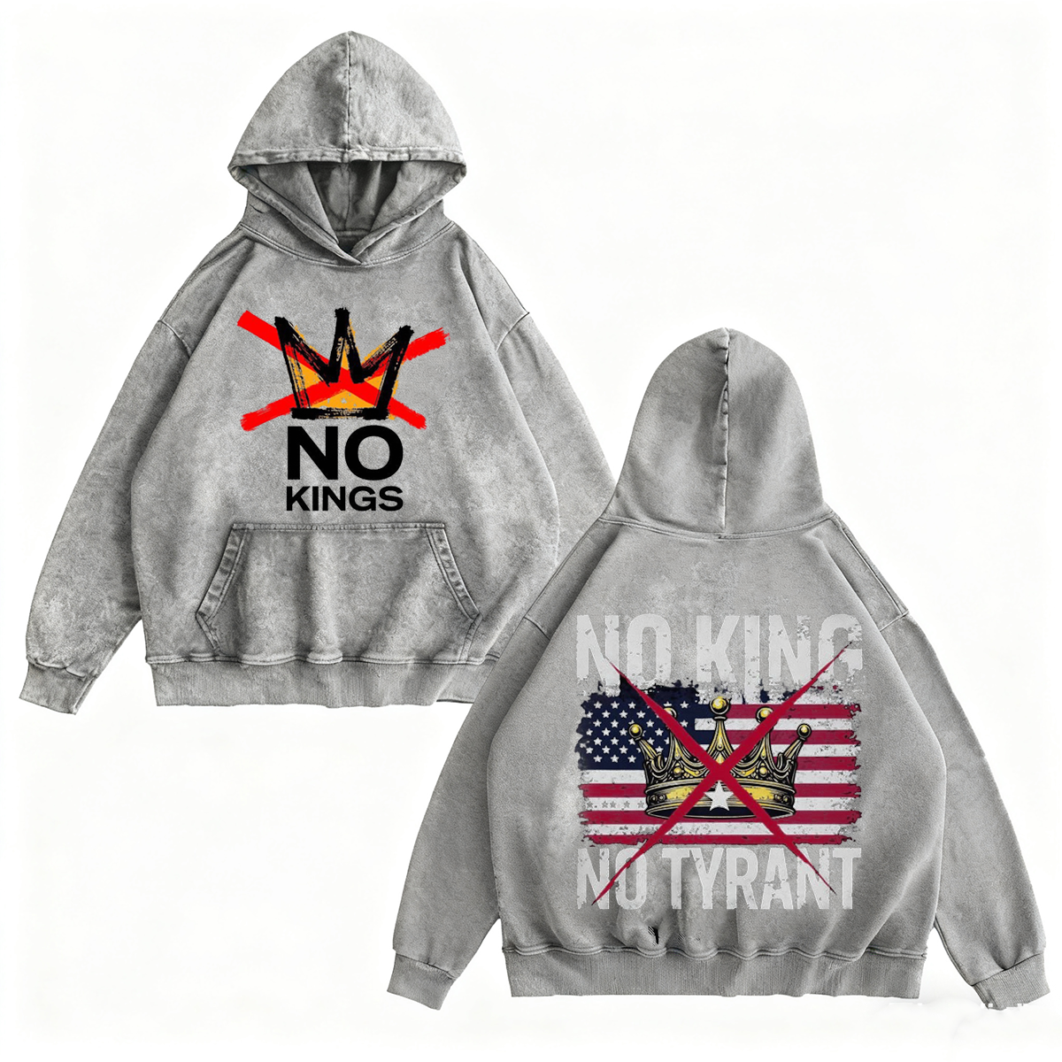 No Kings, No Tyrants Vintage Washed T-shirt/Crewneck/Hoodie