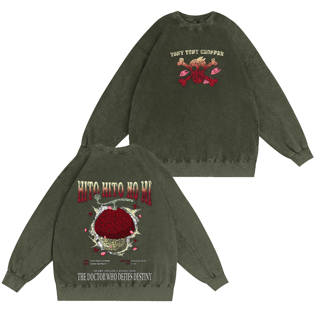 Hito Hito no Mi-One Piece Vintage Washed T-shirt/Crewneck/Hoodie