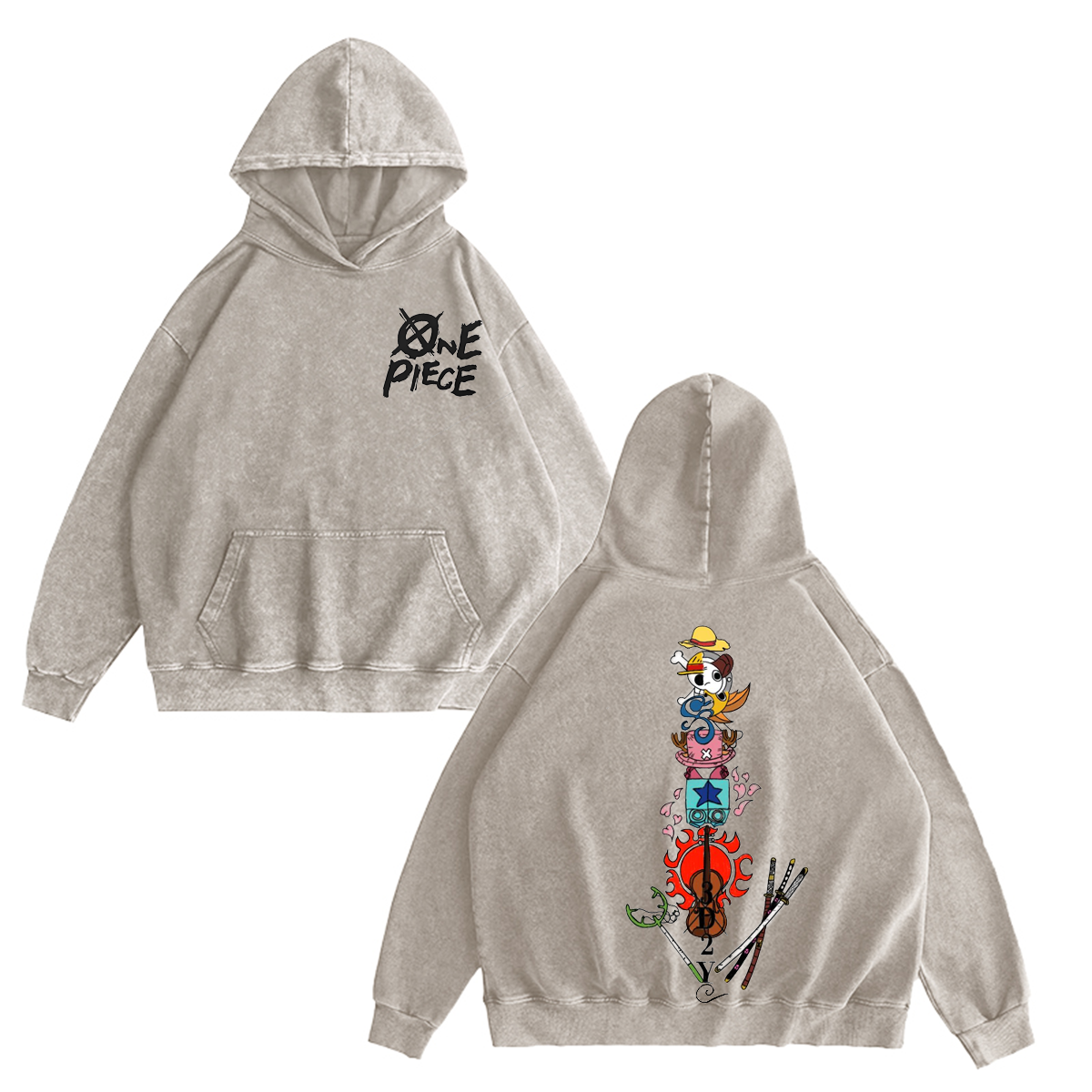 One Piece Vintage Washed T-shirt/Crewneck/Hoodie