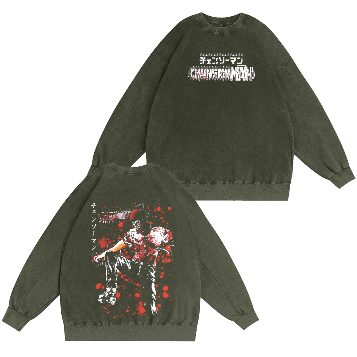 Chainsaw Man Vintage Washed T-shirt/Crewneck/Hoodie