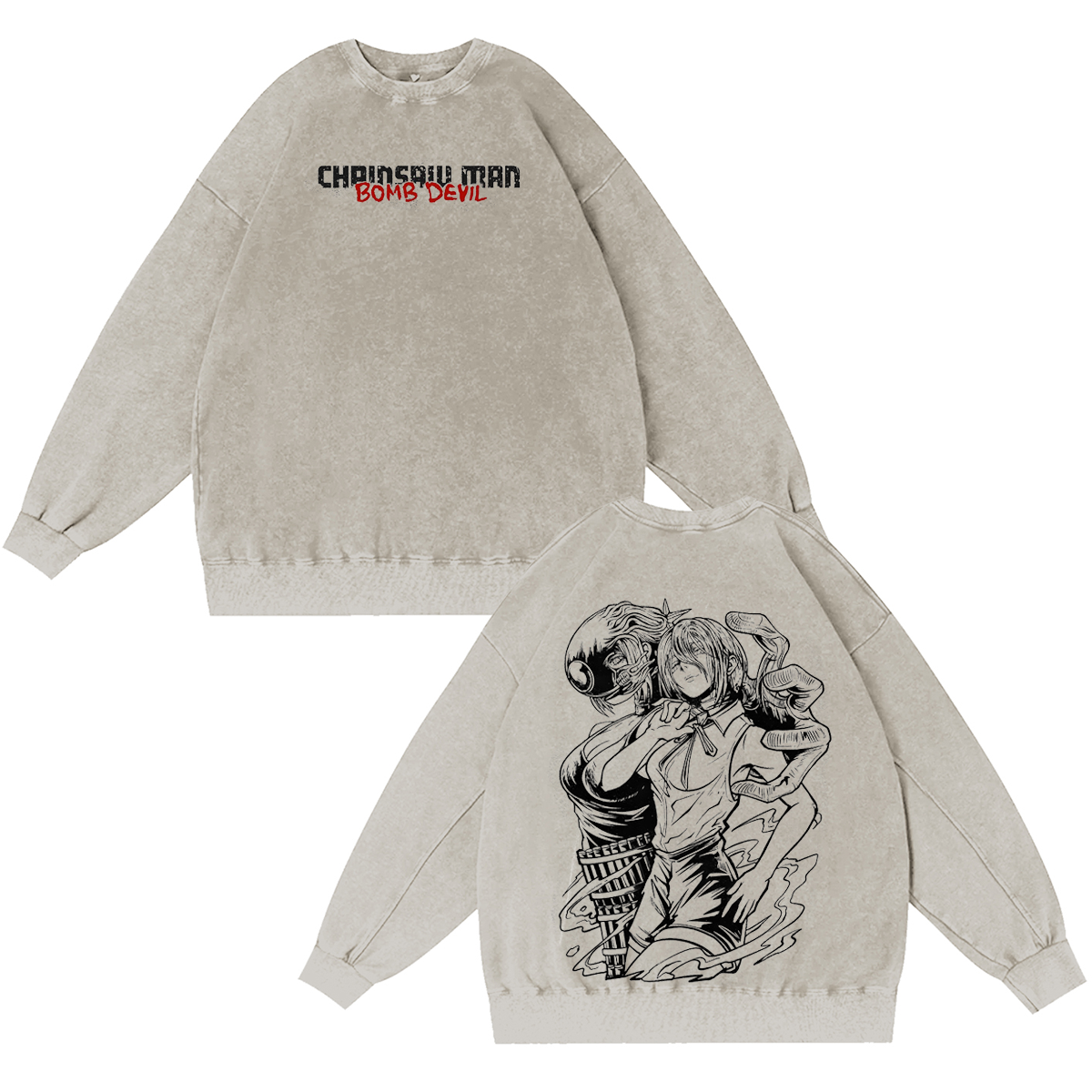 Chainsaw Man Vintage Washed T-shirt/Crewneck/Hoodie