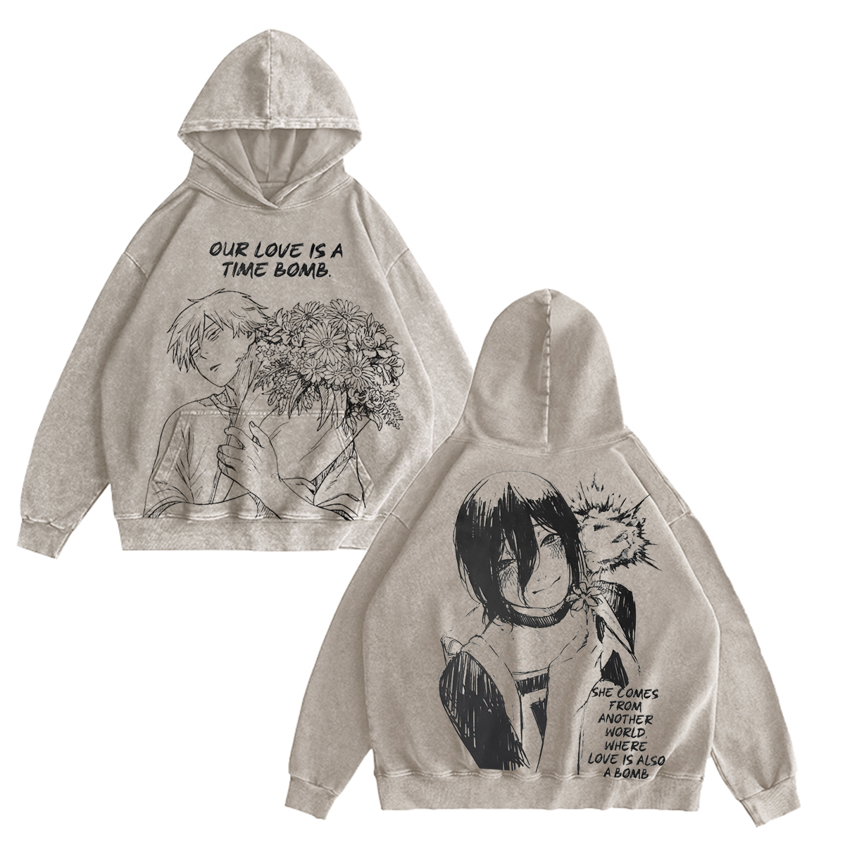 Chainsaw Man Vintage Washed T-shirt/Crewneck/Hoodie