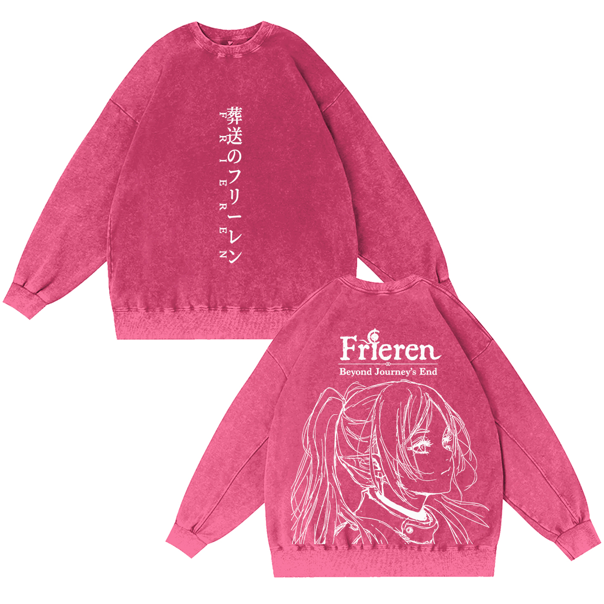 Frieren: Beyond Journey's End Anim Washed T-shirt/Crewneck/Hoodie