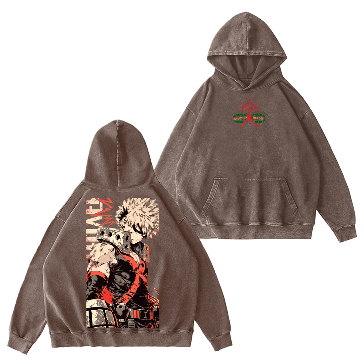 My Hero Academia Vintage Washed T-shirt/Crewneck/Hoodie