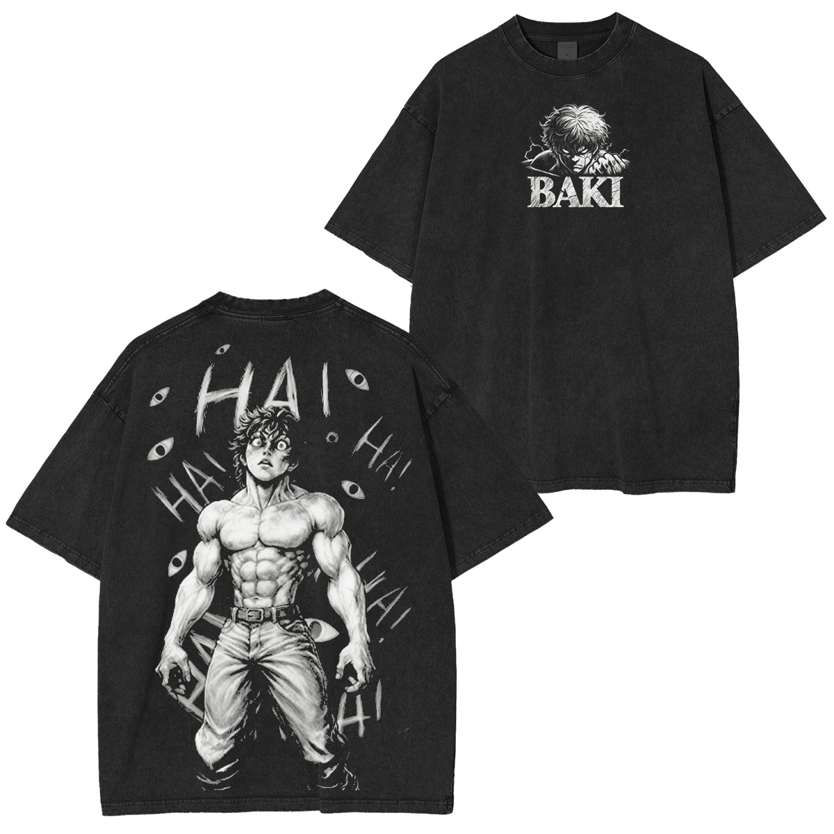 Baki Hanma Vintage Washed T-shirt/Crewneck/Hoodie