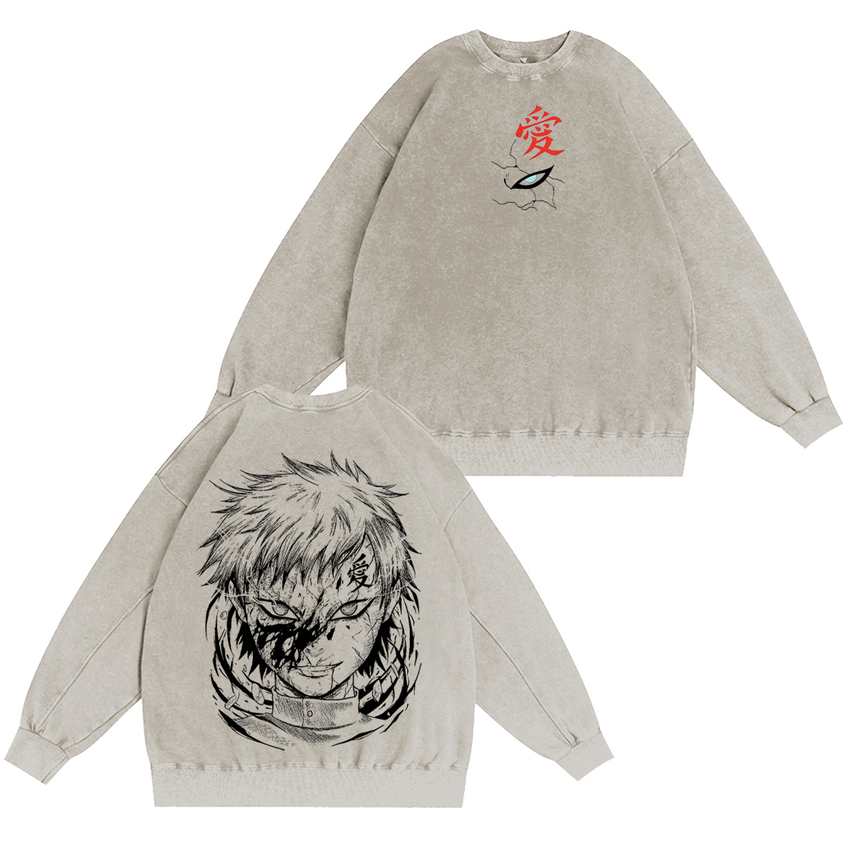 Gaara Naruto Vintage Washed T-shirt/Crewneck/Hoodie