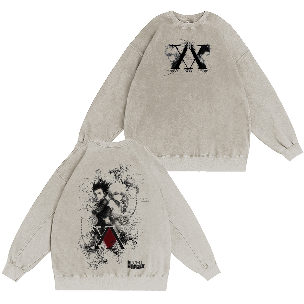 Killua x Gon Hunter x Hunter Vintage Washed T-shirt/Crewneck/Hoodie