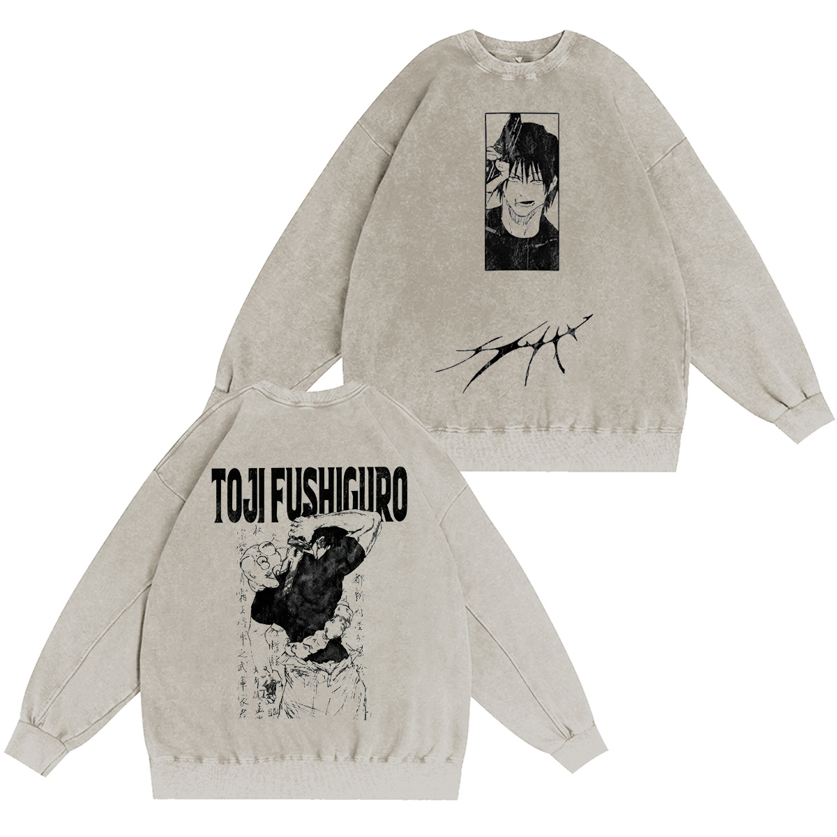 Toji Fushiguro Jujutsu Kaisen Vintage Washed T-shirt/Crewneck/Hoodie