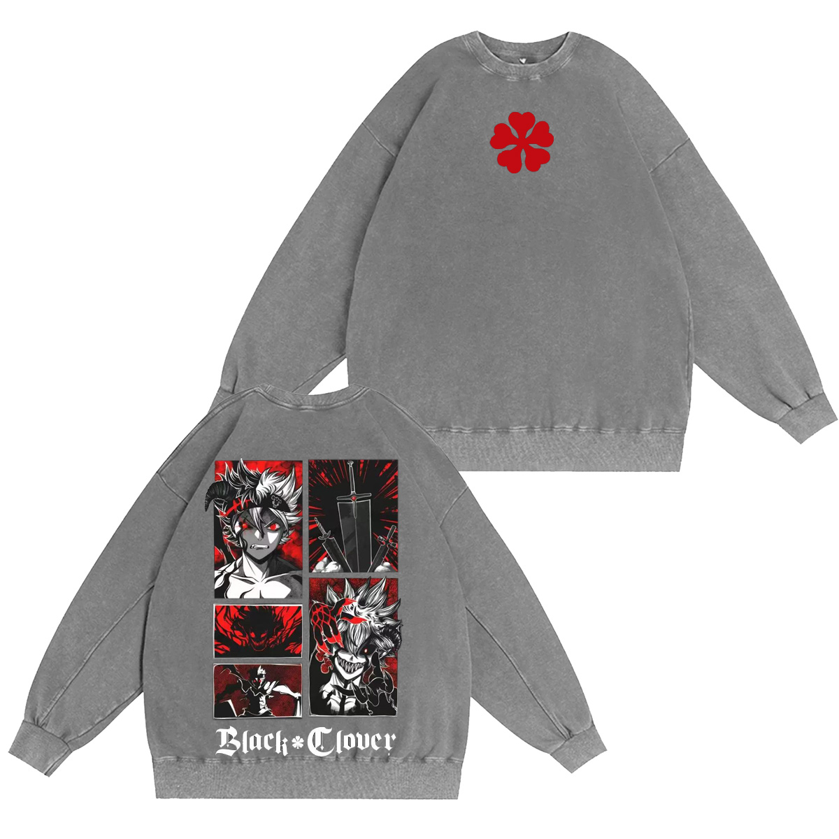 Black Clover Vintage washed T-shirt/Crewneck/Hoodie
