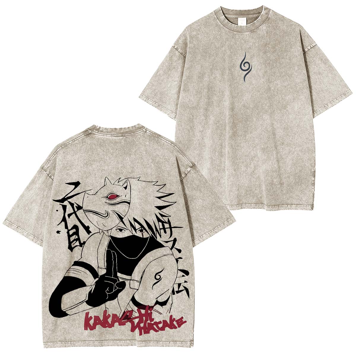 Kakashi Hatake Vintage Washed Oversized T-Shirt