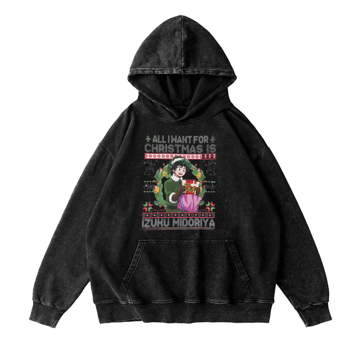 Christmas is Izuku Midoriya Vintage Washed  T-shirt/Crewneck/Hoodie