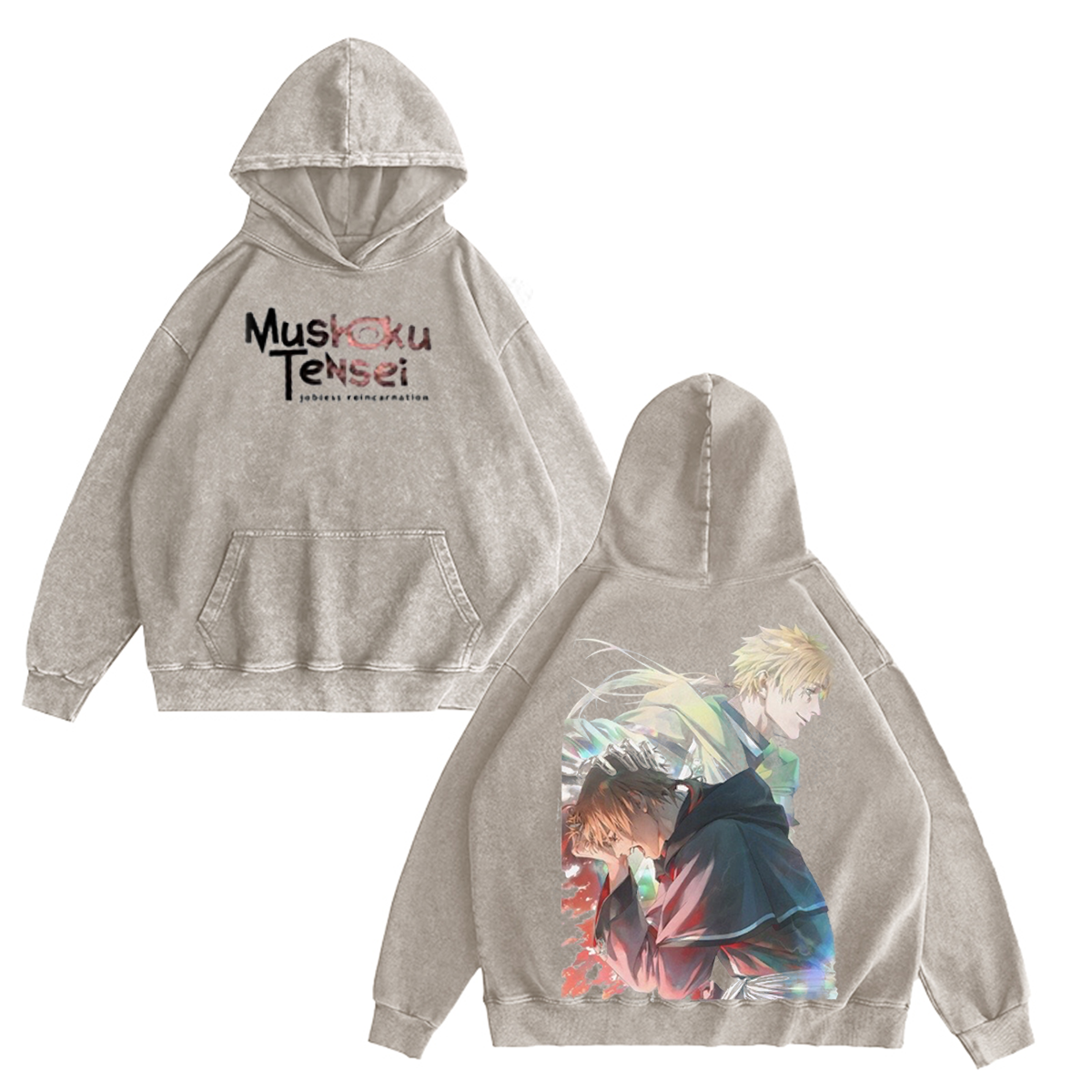 Mushoku Tensei: Jobless Reincarnation Anime Vintage Washed T-shirt/Crewneck/Hoodie