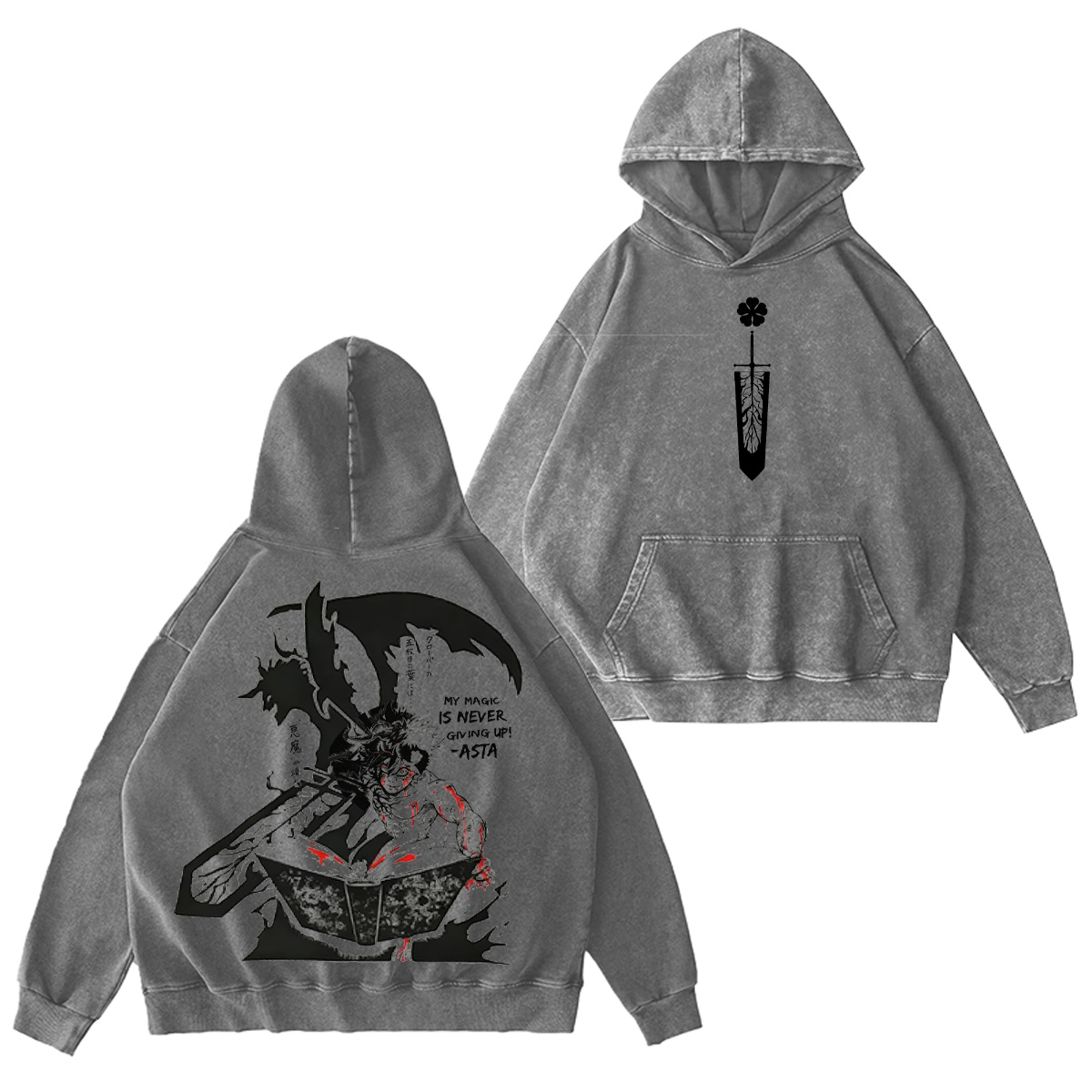 Black Clover Washed T-shirt/Crewneck/Hoodie