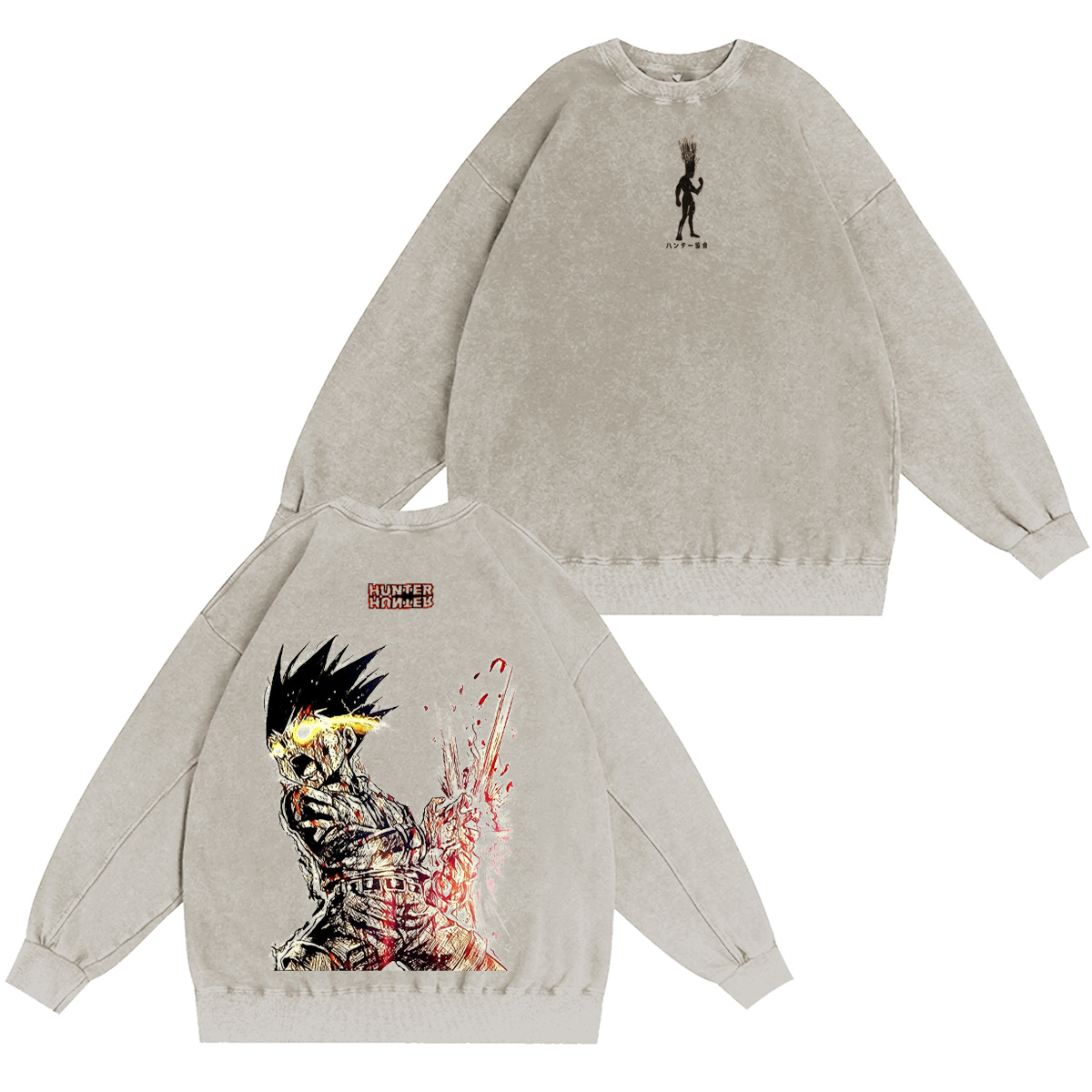 Gon Freecss Hunter �� Hunter Anime Oversized T-shirt/Crewneck/Hoodie