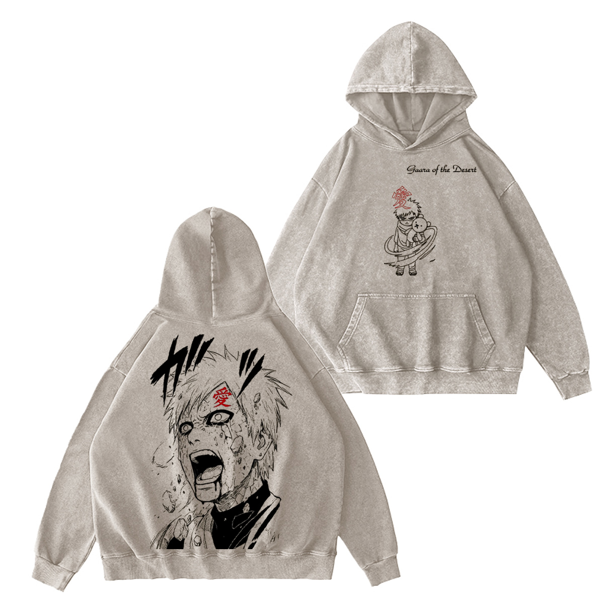 Gaara Naruto Washed T-shirt/Crewneck/Hoodie
