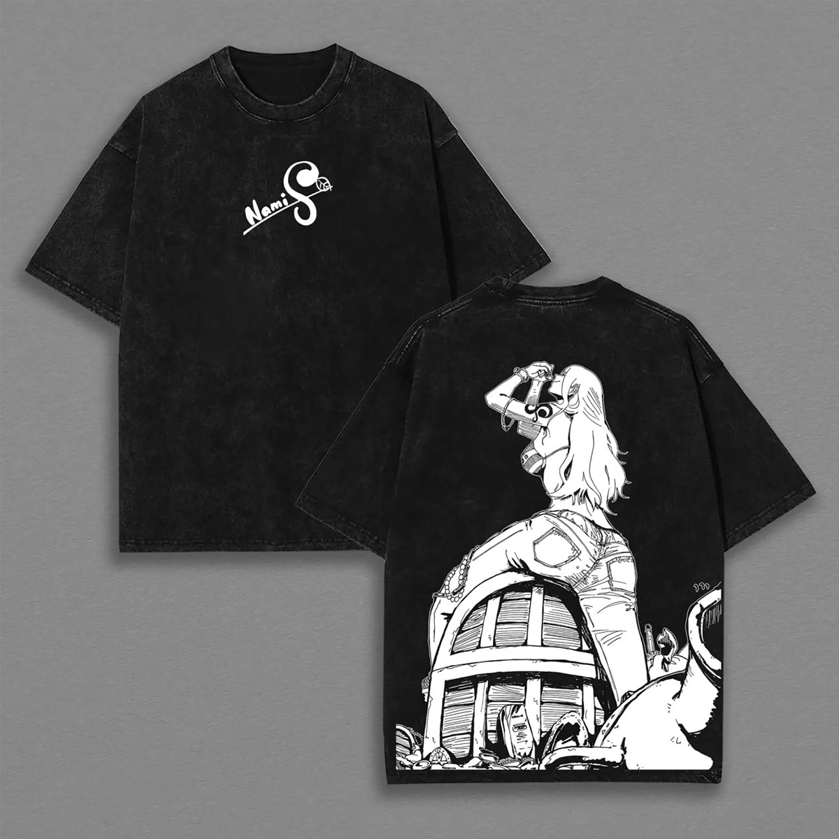 Nami One Piece Anime Washed T-shirt/Crewneck/Hoodie