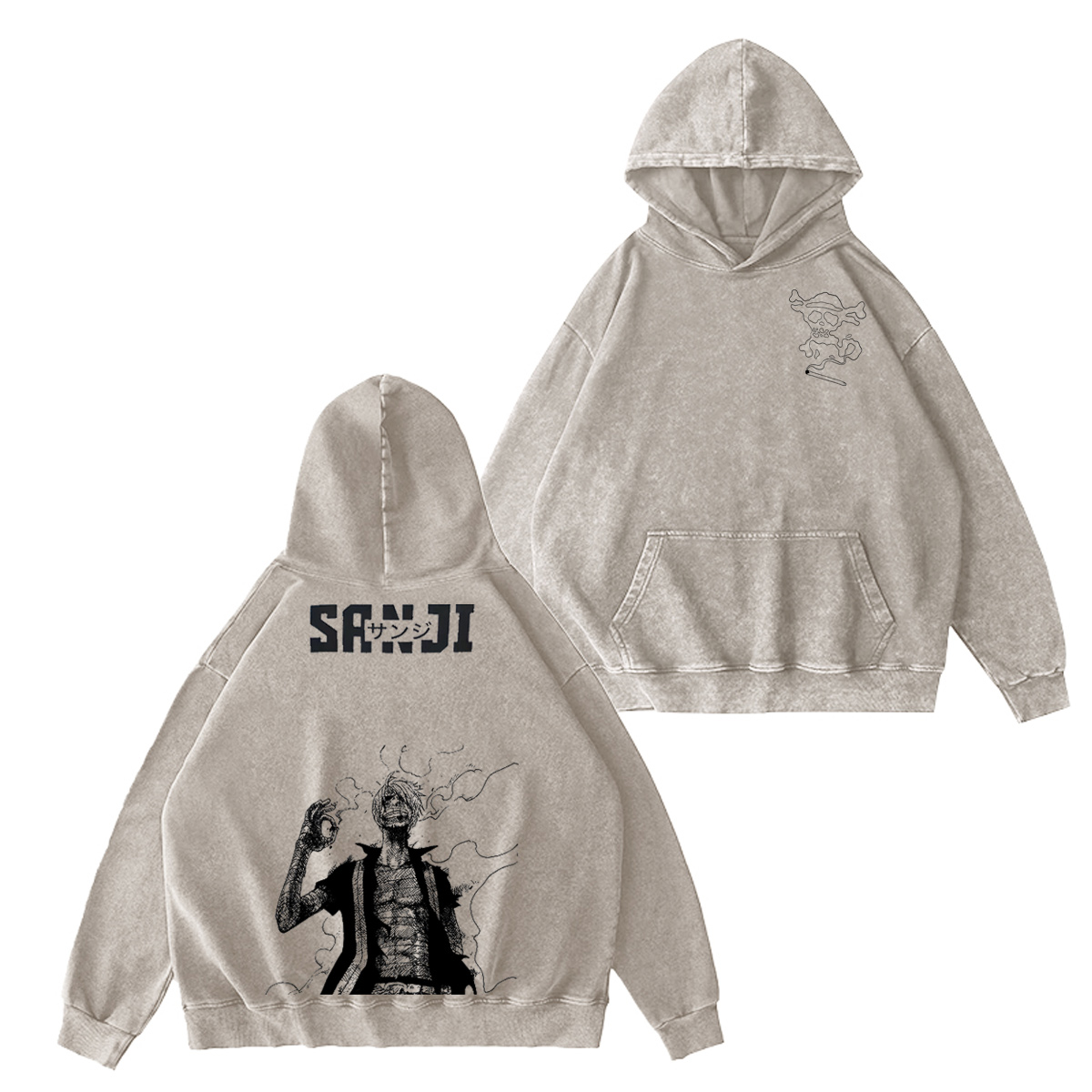 One Piece Washed T-shirt/Crewneck/Hoodie