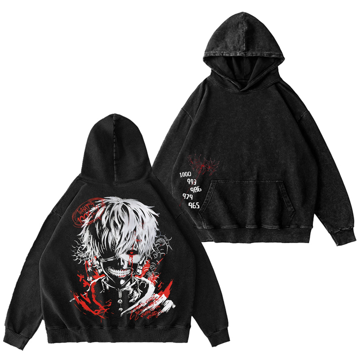Ken Kaneki Tokyo Ghoul Washed T-shirt/Crewneck/Hoodie