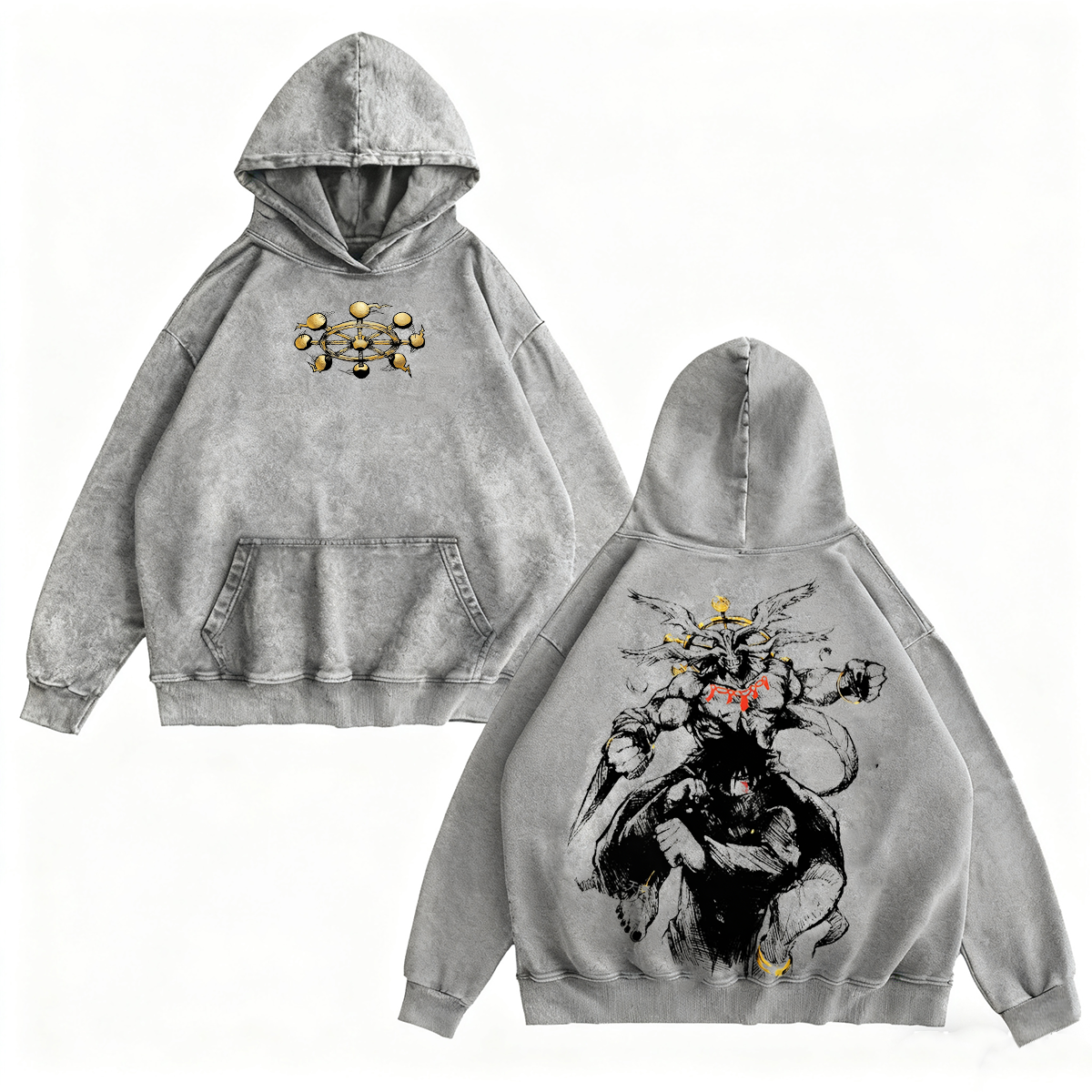 Sukuna vs. Makura jujutsu kaisen Washed T-shirt/Crewneck/Hoodie