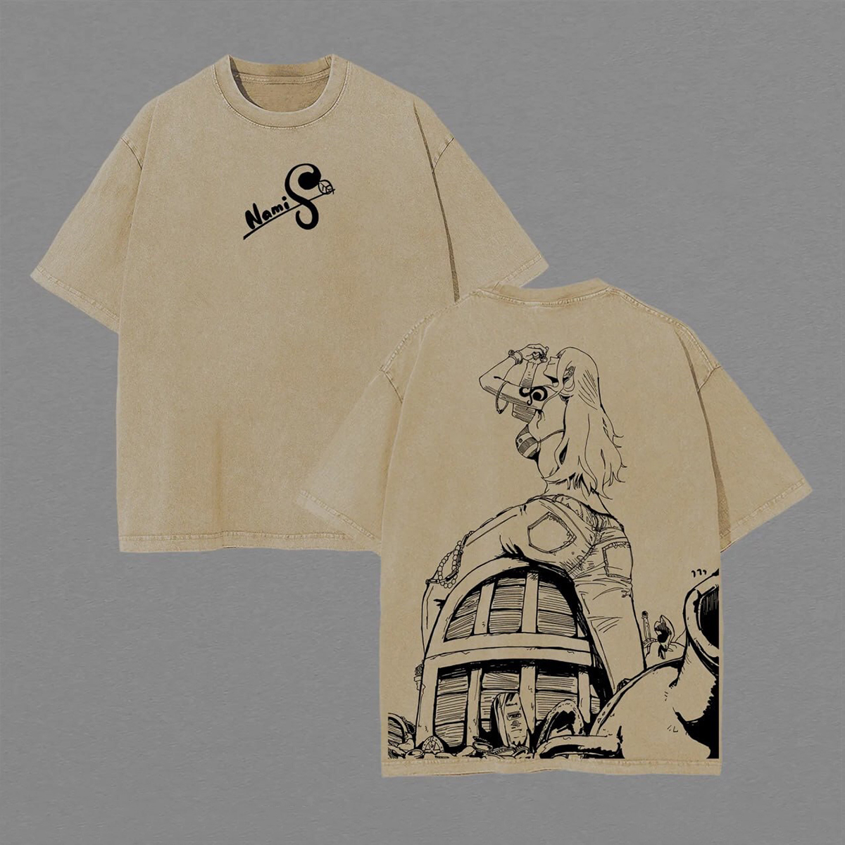 Nami One Piece Anime Washed T-shirt/Crewneck/Hoodie