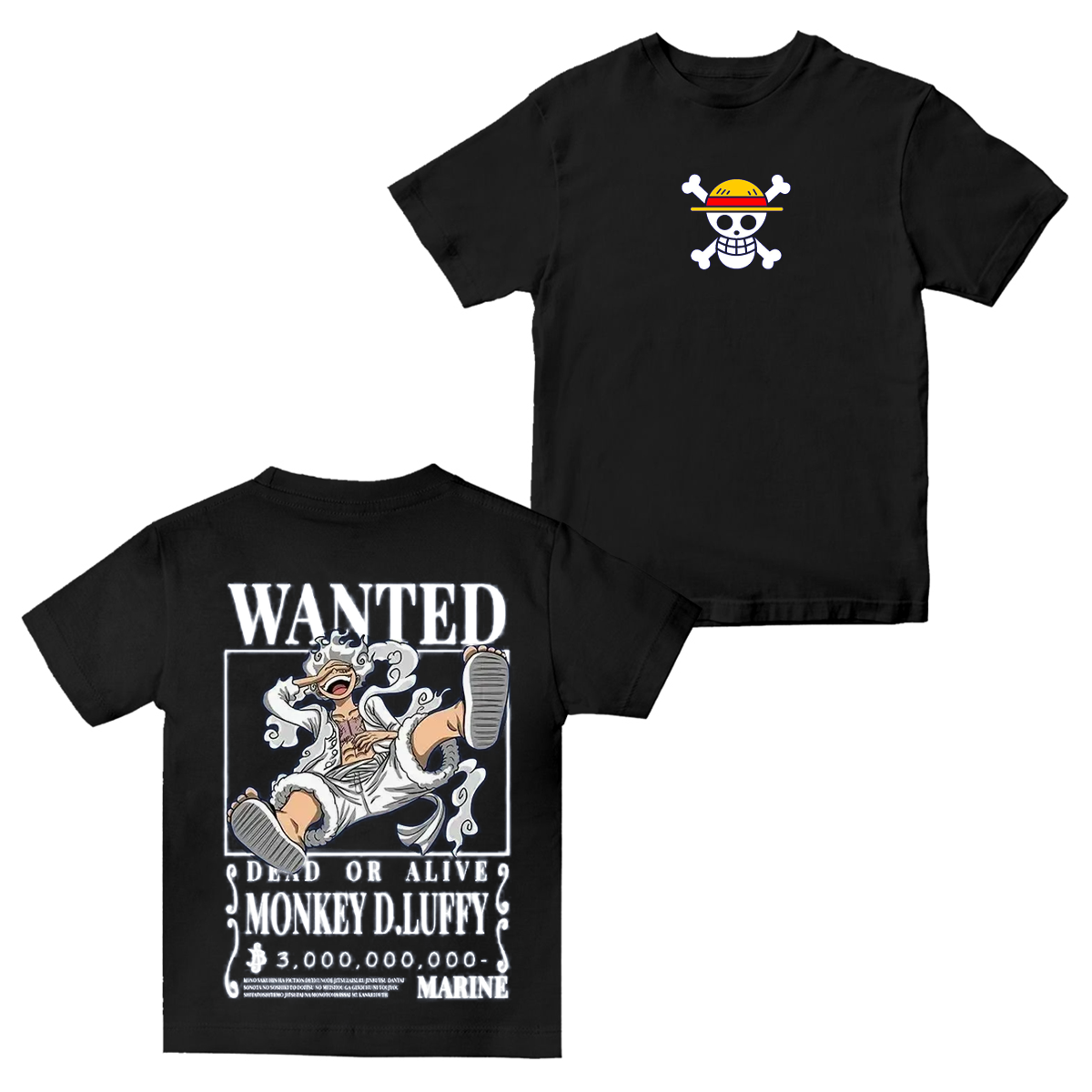 One Piece Monkey D. Luffy Wanted Poster Washed T-shirt