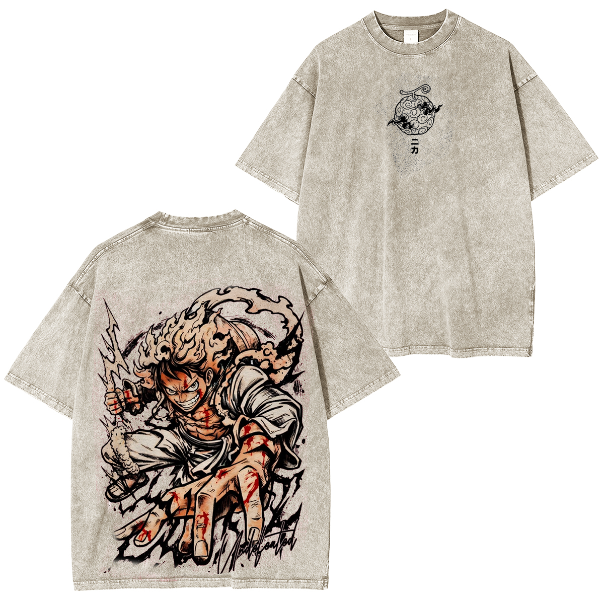 Monkey D. Luffy One Piece Anime Washed T-shirt