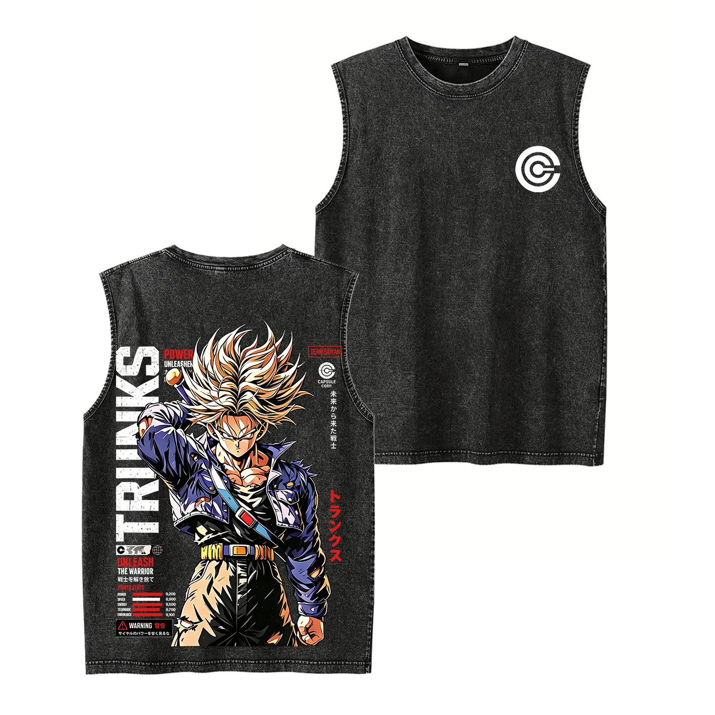 Future Trunks Dragon Ball Vintage Unisex  Washed T-Shirt