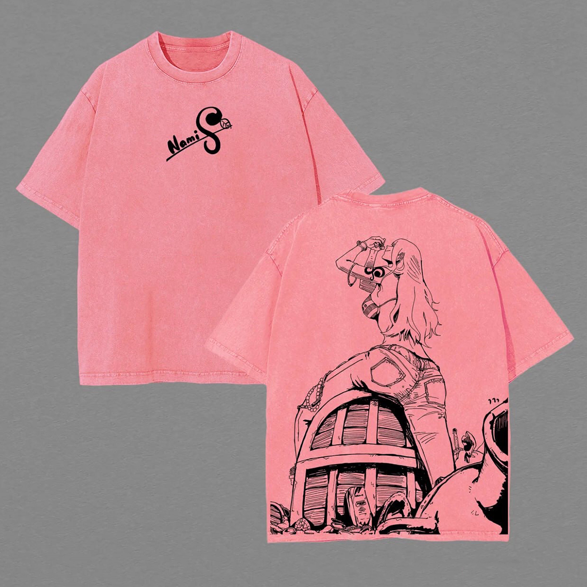 Nami One Piece Anime Washed T-shirt/Crewneck/Hoodie