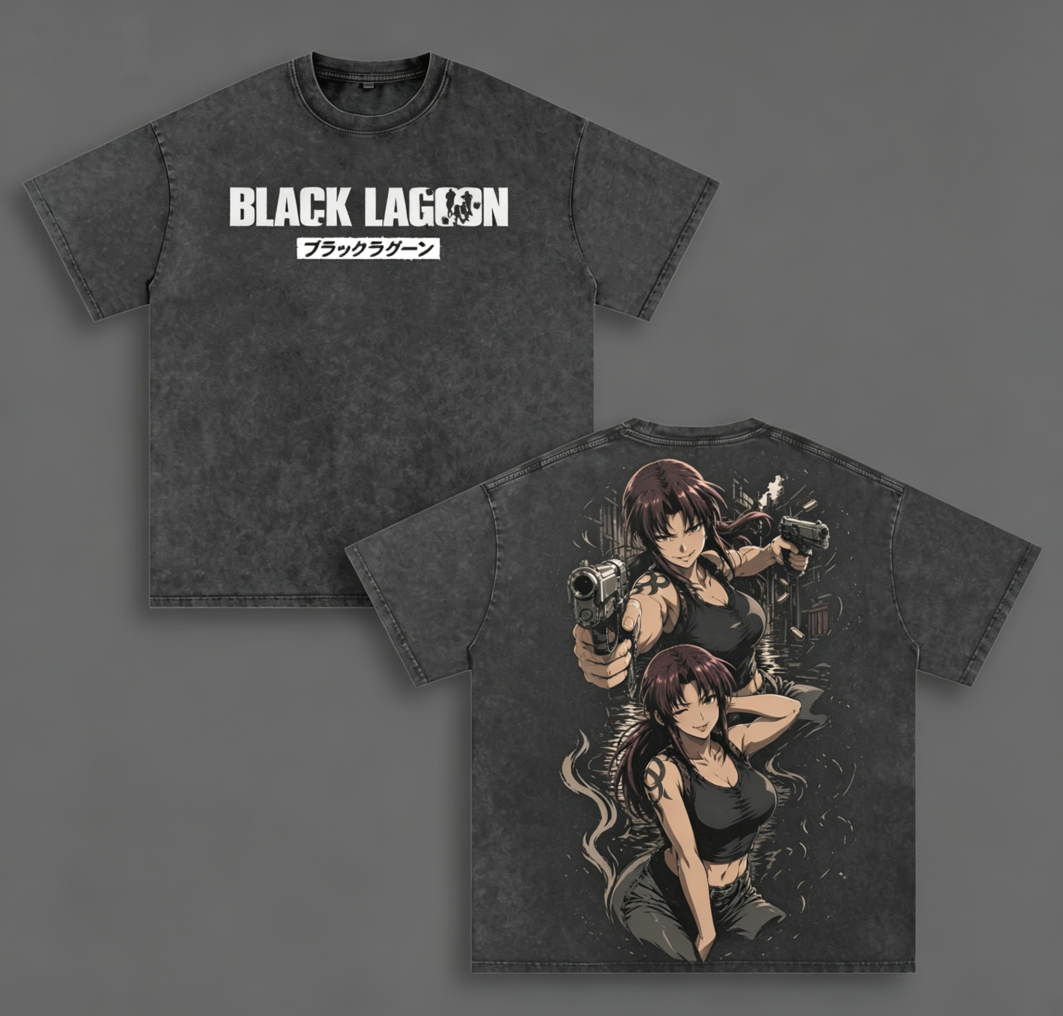 Black Lagoon Anime Washed T-shirt/Crewneck/Hoodie