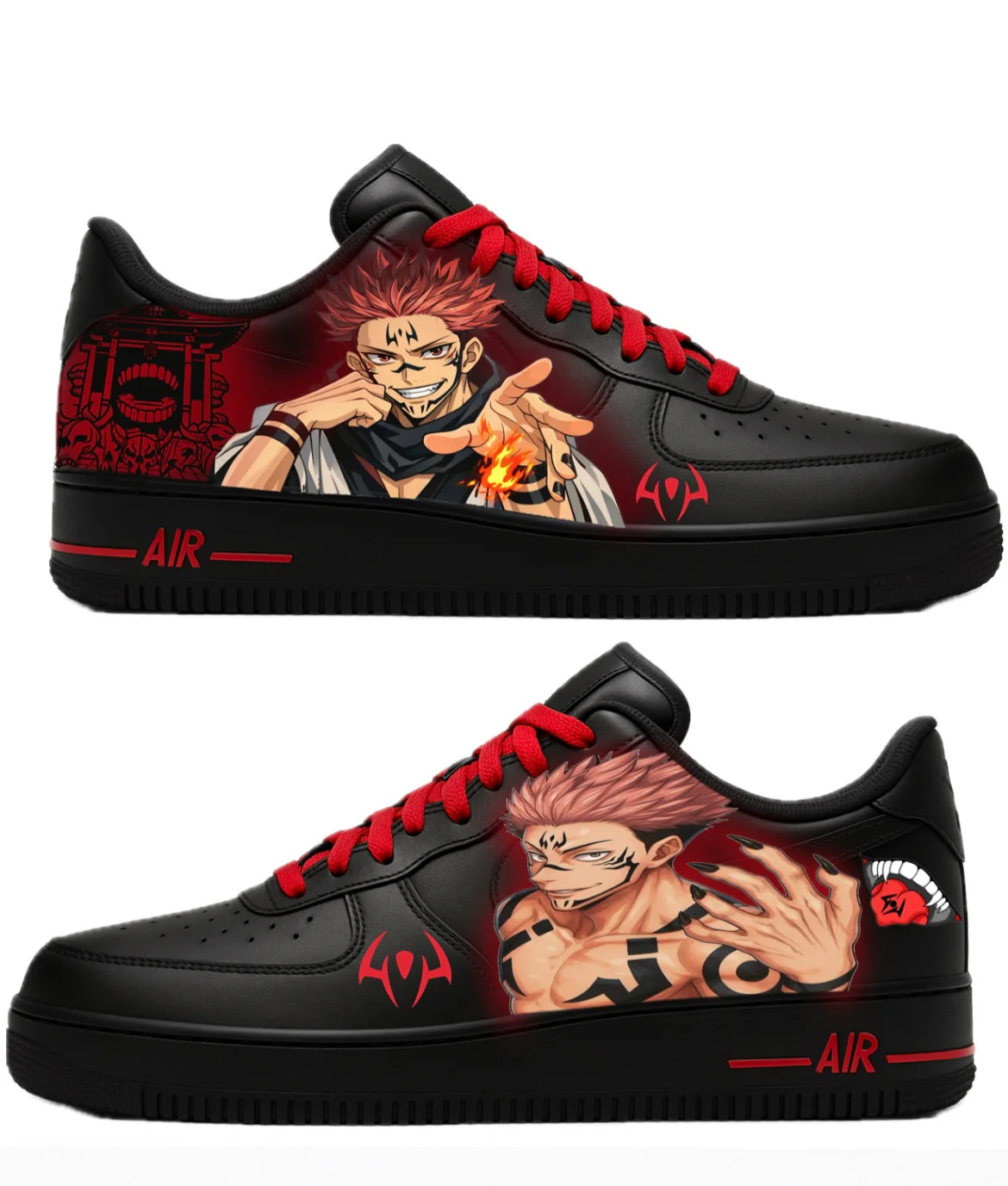 Sukuna Jujutsu kaisen Custom Titans Style Shoes Hand Painted